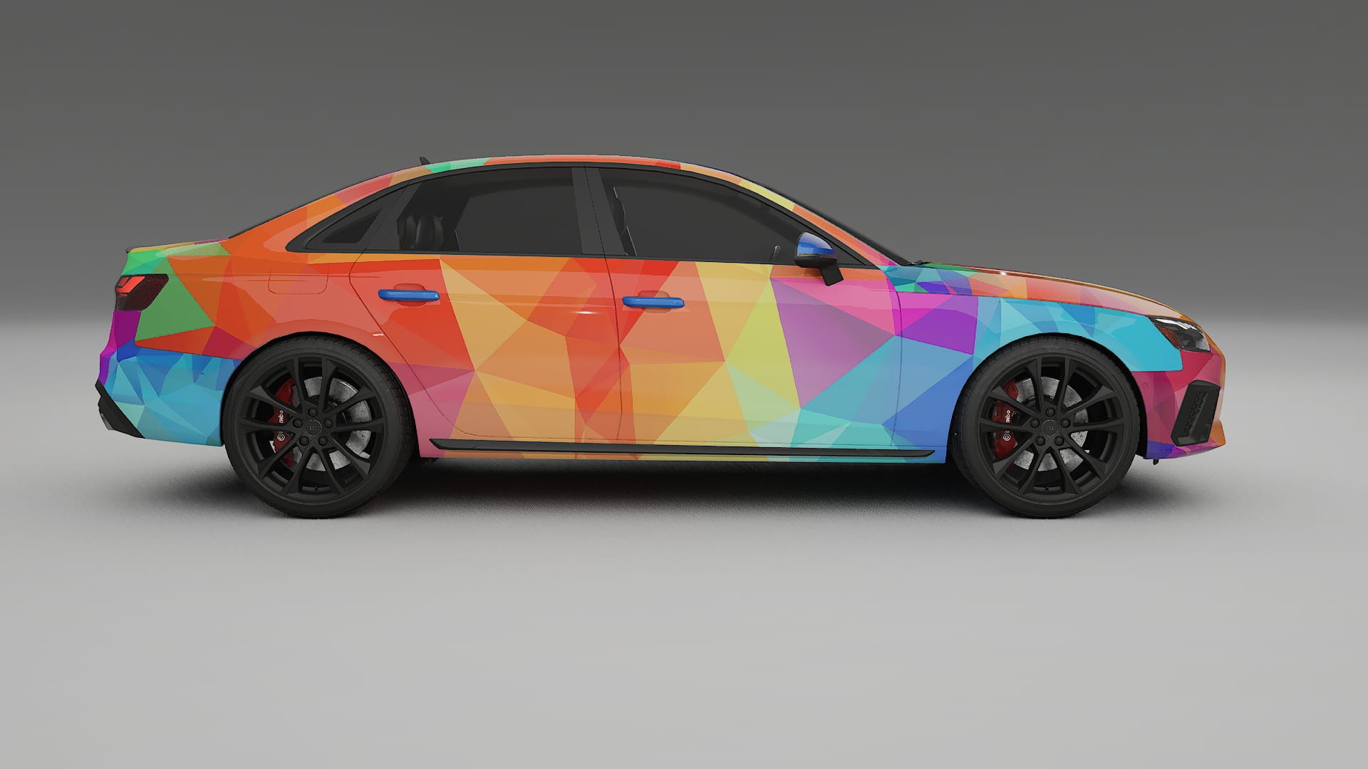 Audi S4 Sedan B9 facelift VECTOR VIBE – Designový Wrap PPF Fólie na auto - tisknutelný polyuretan