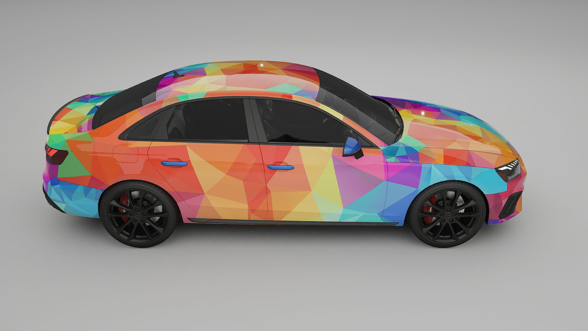 Audi S4 Sedan B9 facelift VECTOR VIBE – Designový Wrap PPF Fólie na auto - tisknutelný polyuretan