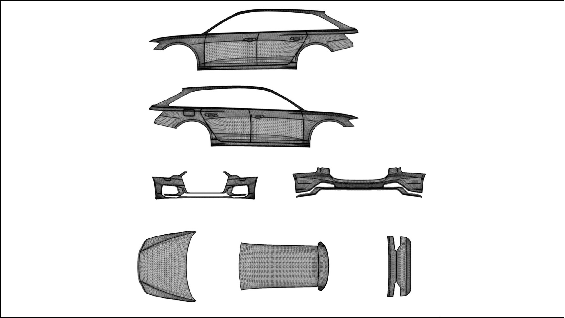 Audi S6 Avant prefacelift C8 VECTOR VIBE – Designový Wrap PPF Fólie na auto - tisknutelný polyuretan