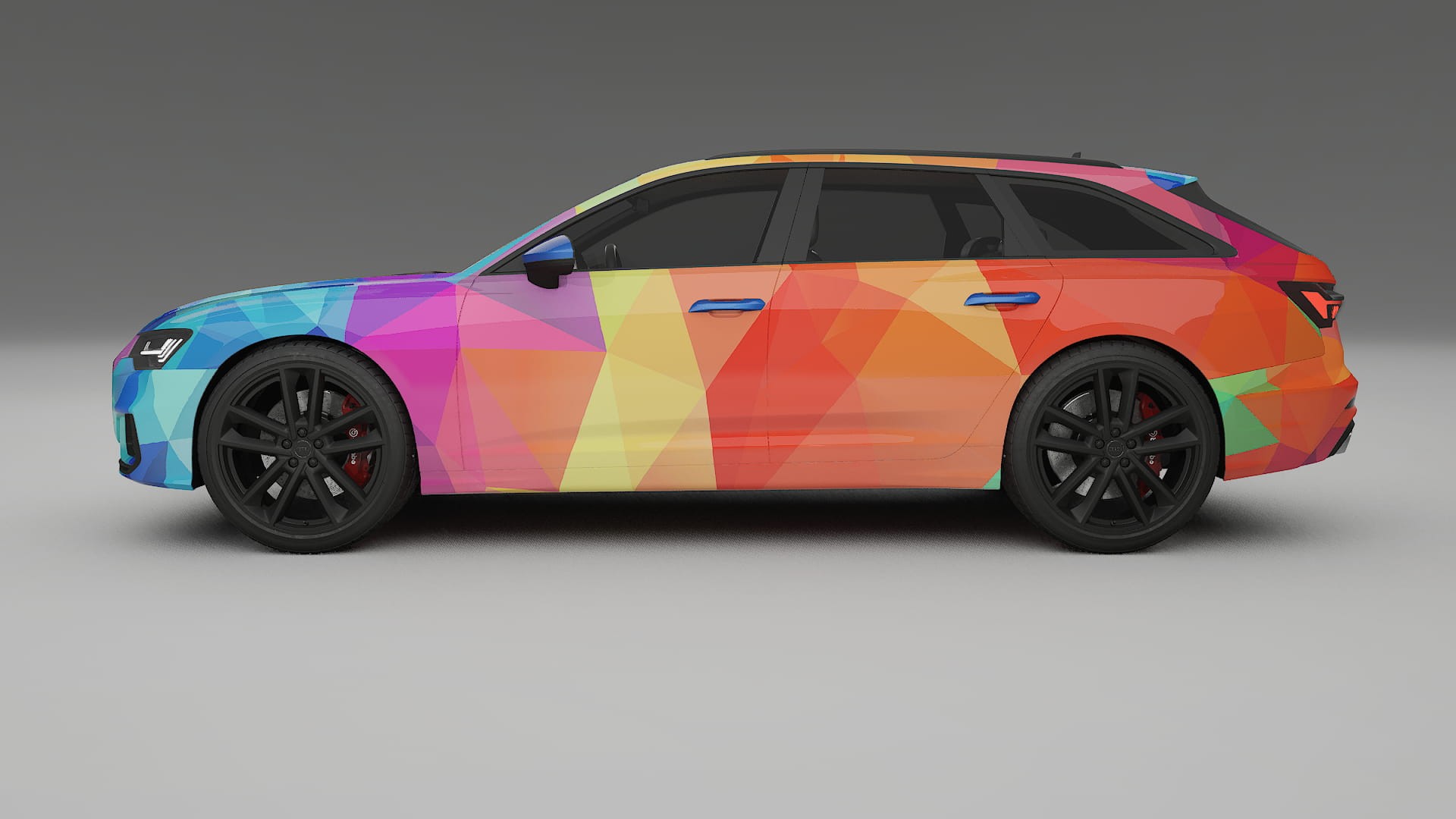 Audi S6 Avant prefacelift C8 VECTOR VIBE – Designový Wrap PPF Fólie na auto - tisknutelný polyuretan