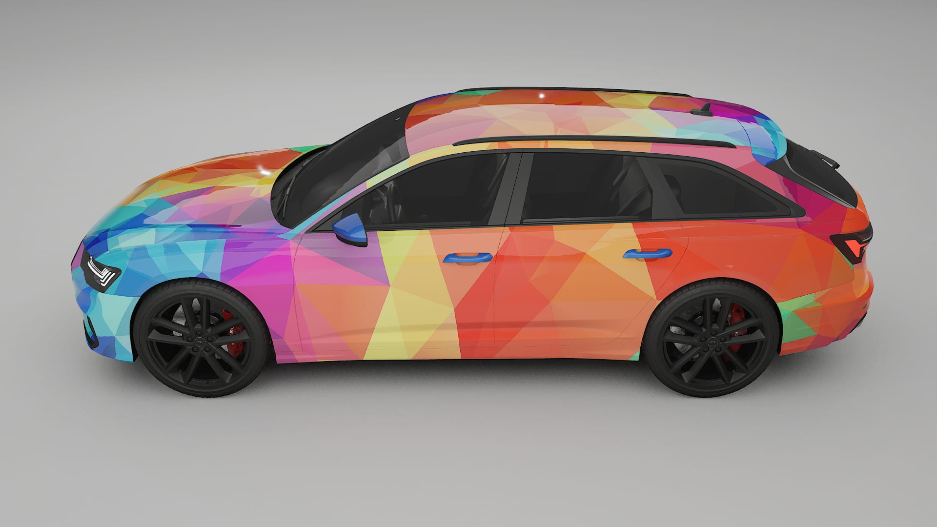 Audi S6 Avant prefacelift C8 VECTOR VIBE – Designový Wrap PPF Fólie na auto - tisknutelný polyuretan