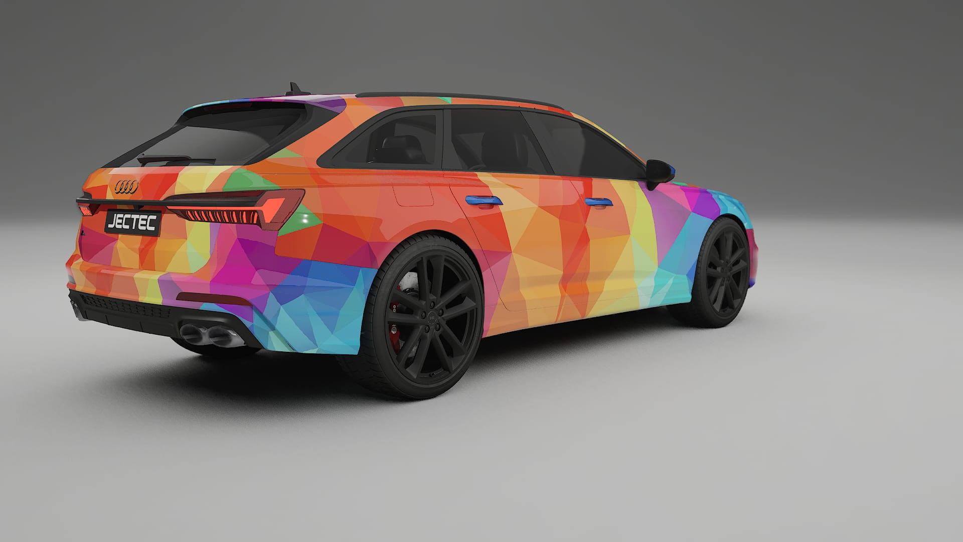 Audi S6 Avant prefacelift C8 VECTOR VIBE – Designový Wrap PPF Fólie na auto - tisknutelný polyuretan