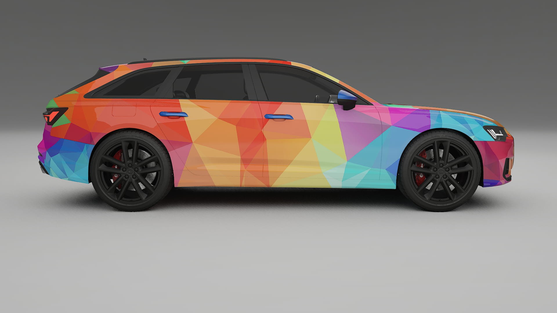Audi S6 Avant prefacelift C8 VECTOR VIBE – Designový Wrap PPF Fólie na auto - tisknutelný polyuretan