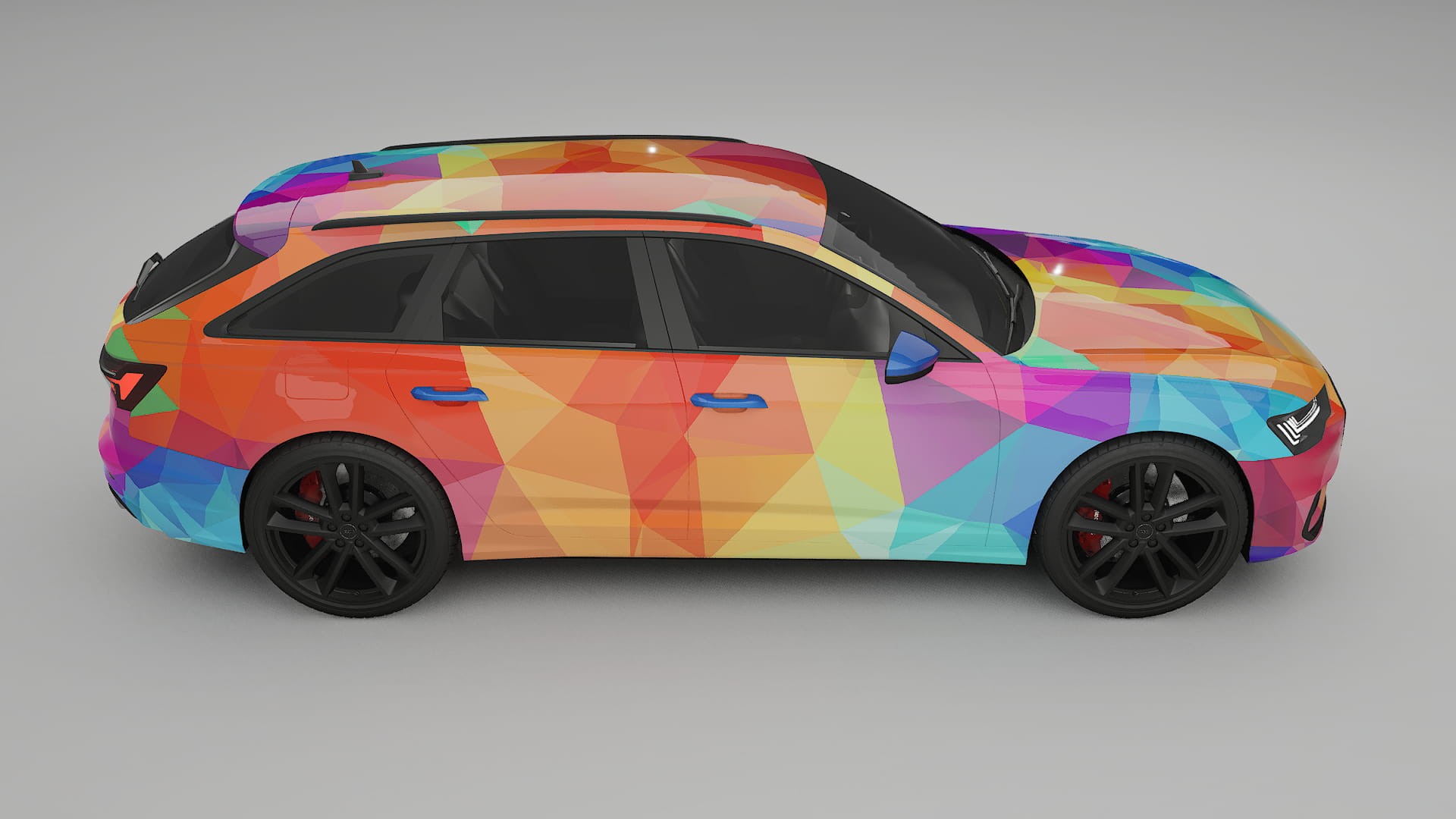 Audi S6 Avant prefacelift C8 VECTOR VIBE – Designový Wrap PPF Fólie na auto - tisknutelný polyuretan