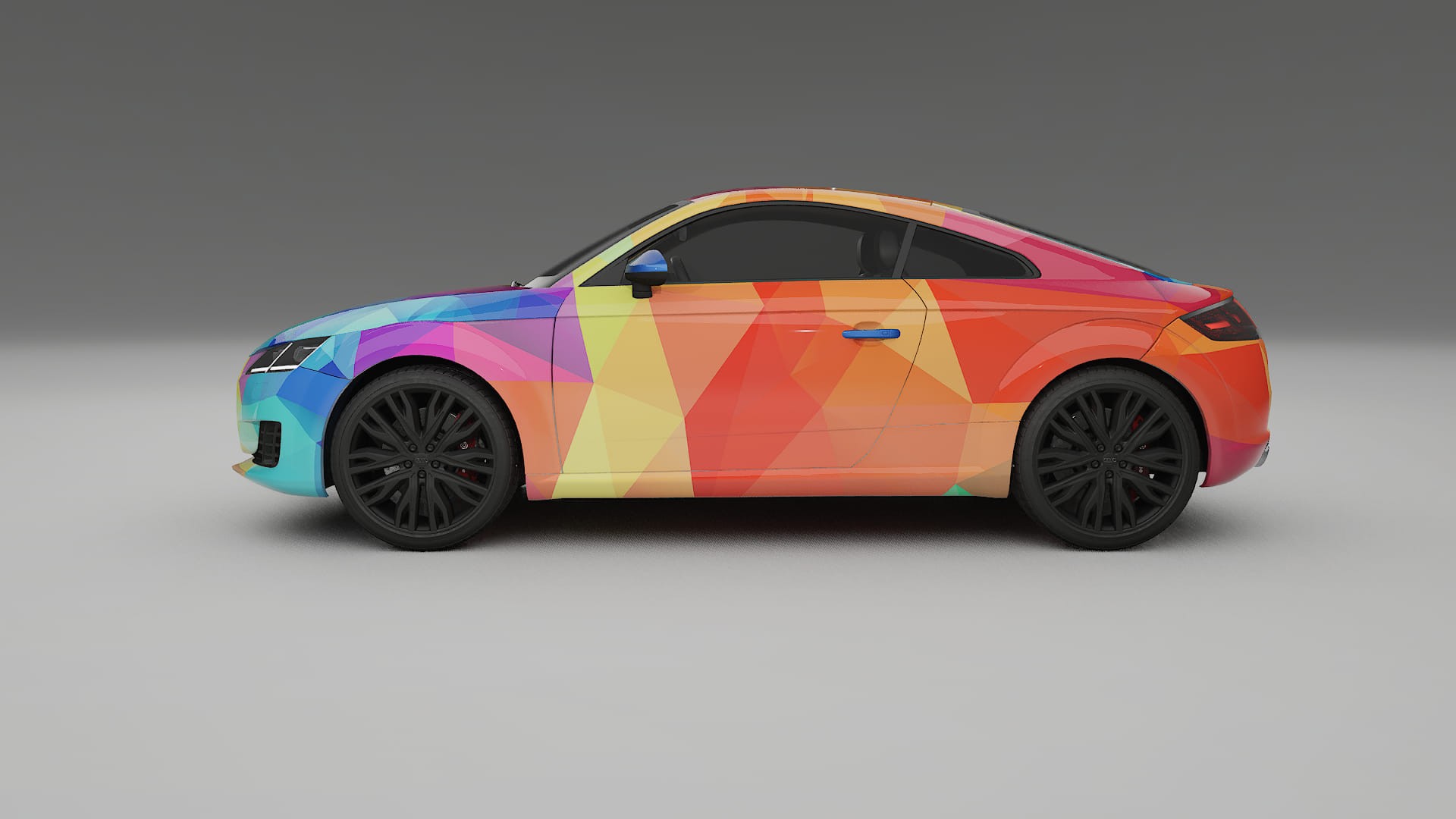 Audi TT Coupe 8S prefacelift VECTOR VIBE – Designový Wrap PPF Fólie na auto - tisknutelný polyuretan