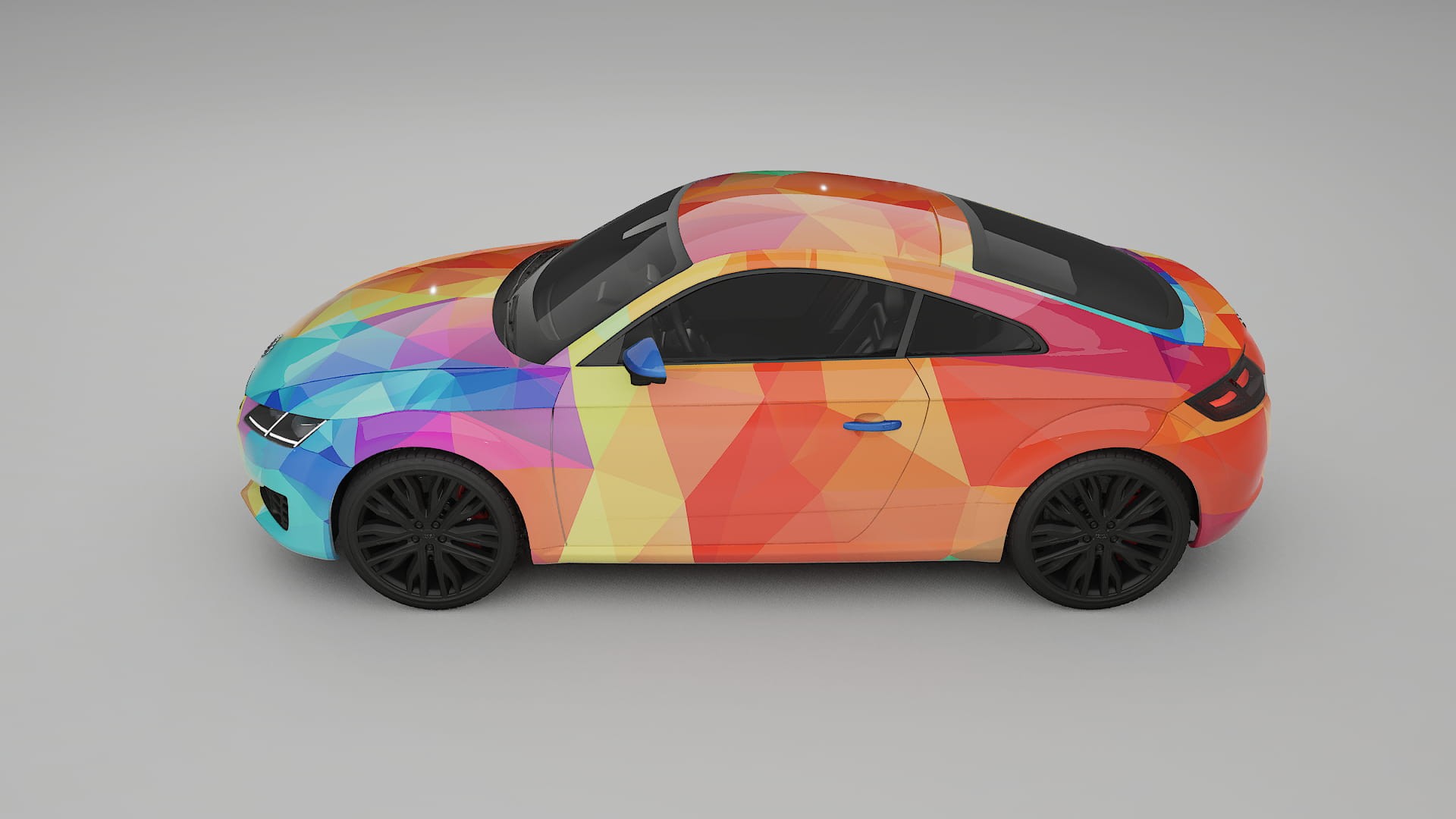 Audi TT Coupe 8S prefacelift VECTOR VIBE – Designový Wrap PPF Fólie na auto - tisknutelný polyuretan