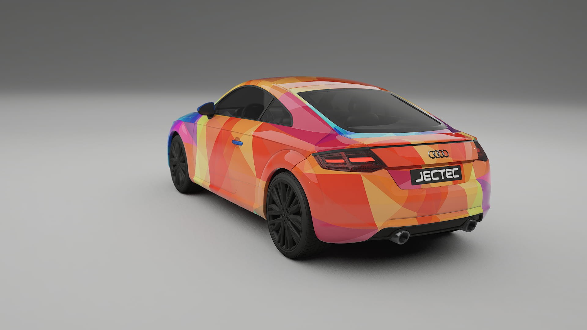 Audi TT Coupe 8S prefacelift VECTOR VIBE – Designový Wrap PPF Fólie na auto - tisknutelný polyuretan