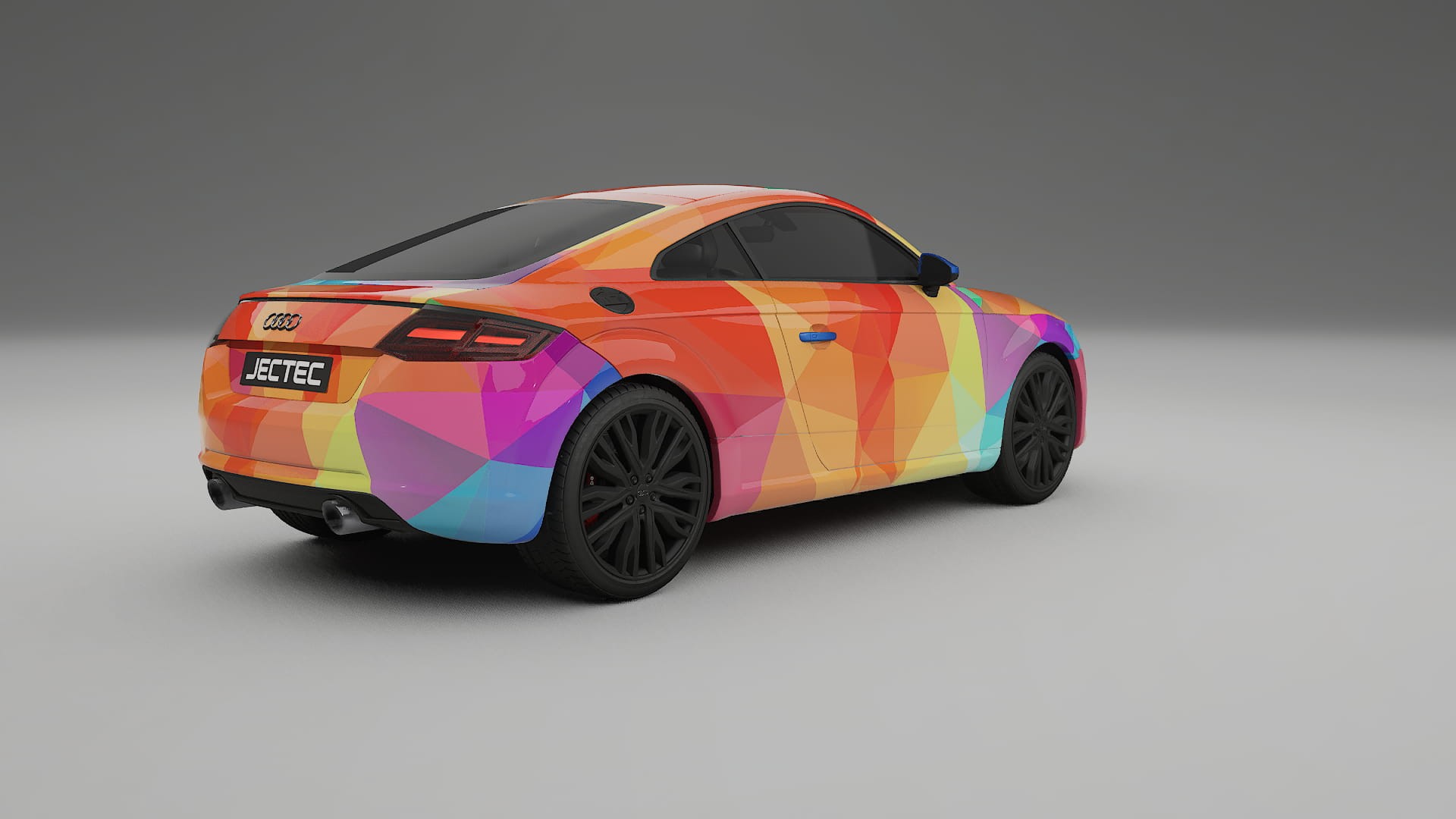 Audi TT Coupe 8S prefacelift VECTOR VIBE – Designový Wrap PPF Fólie na auto - tisknutelný polyuretan