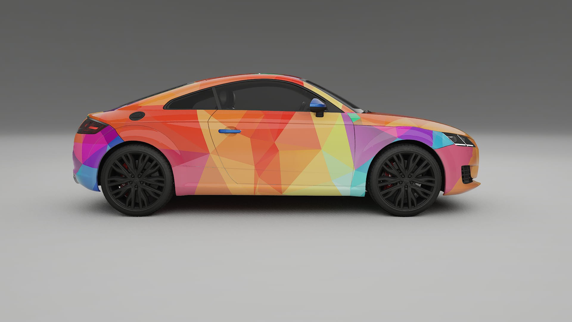 Audi TT Coupe 8S prefacelift VECTOR VIBE – Designový Wrap PPF Fólie na auto - tisknutelný polyuretan