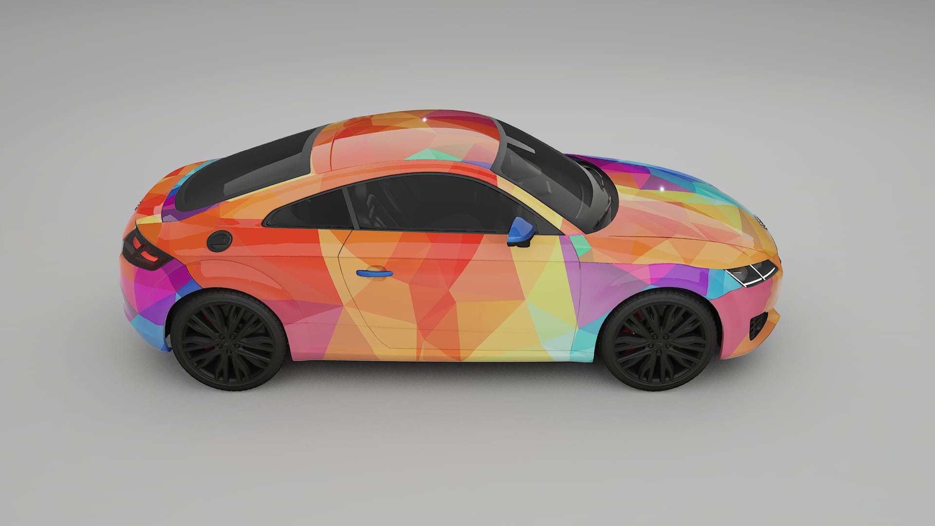 Audi TT Coupe 8S prefacelift VECTOR VIBE – Designový Wrap PPF Fólie na auto - tisknutelný polyuretan