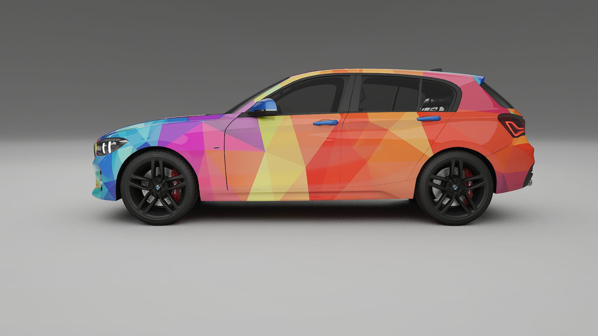BMW 1 F20 facelift VECTOR VIBE – Designový Wrap PPF Fólie na auto - tisknutelný polyuretan