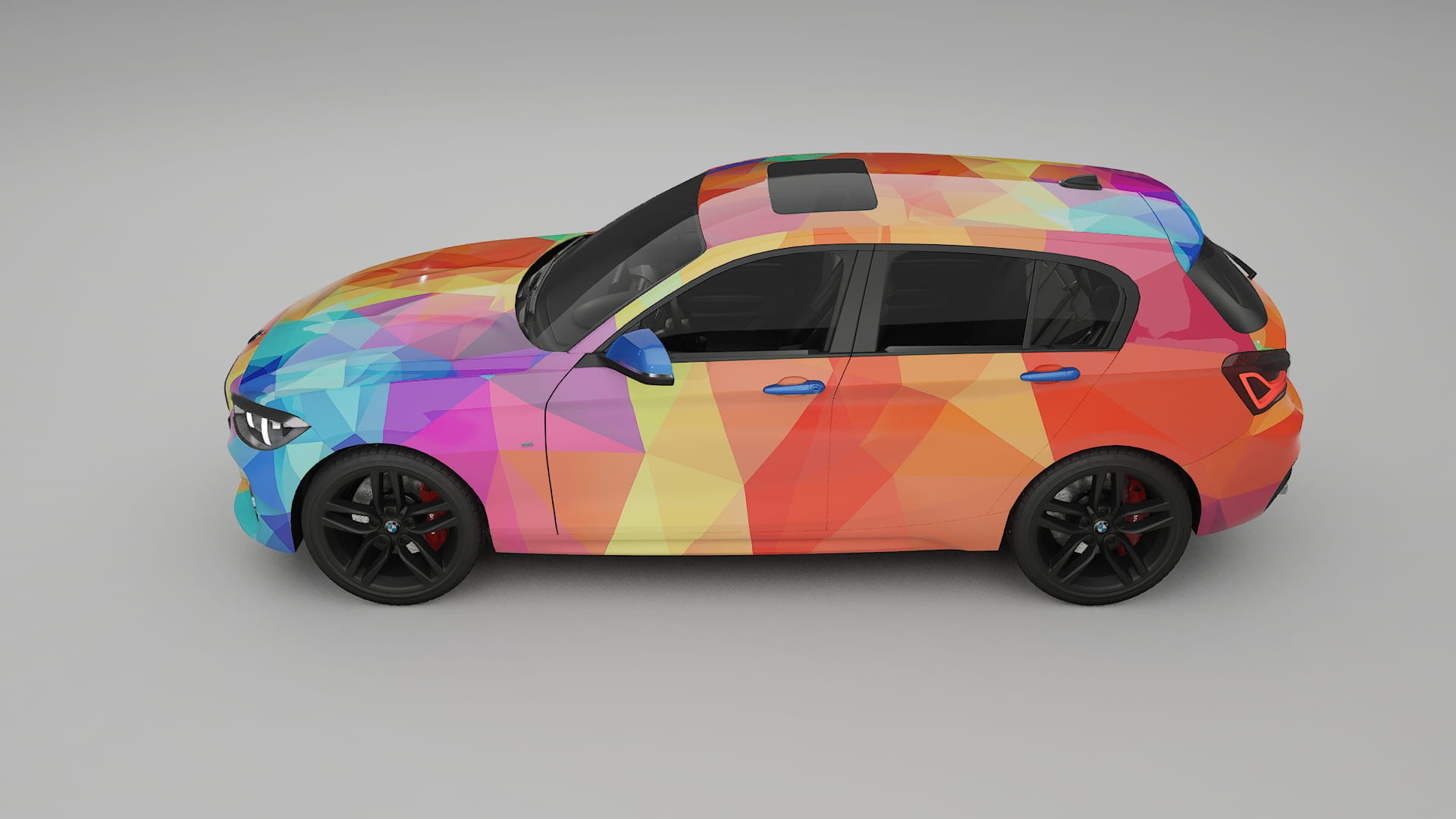 BMW 1 F20 facelift VECTOR VIBE – Designový Wrap PPF Fólie na auto - tisknutelný polyuretan