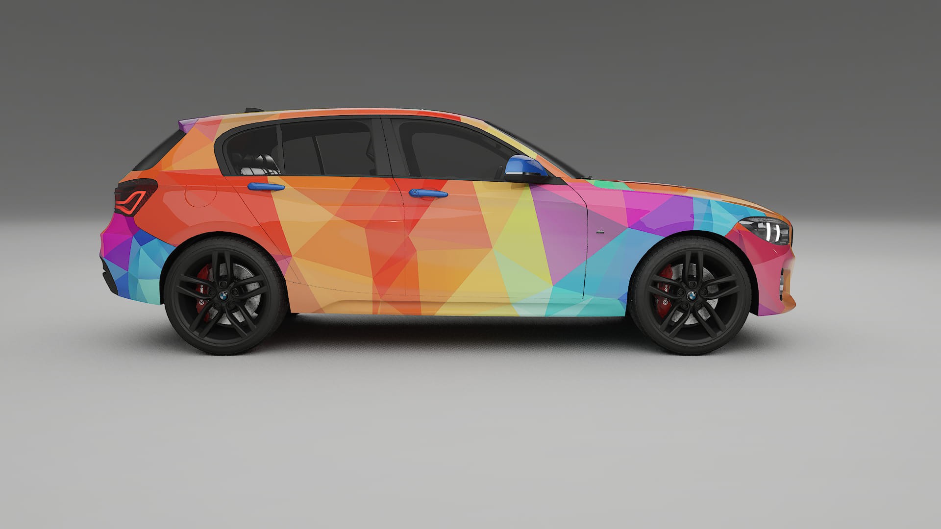 BMW 1 F20 facelift VECTOR VIBE – Designový Wrap PPF Fólie na auto - tisknutelný polyuretan