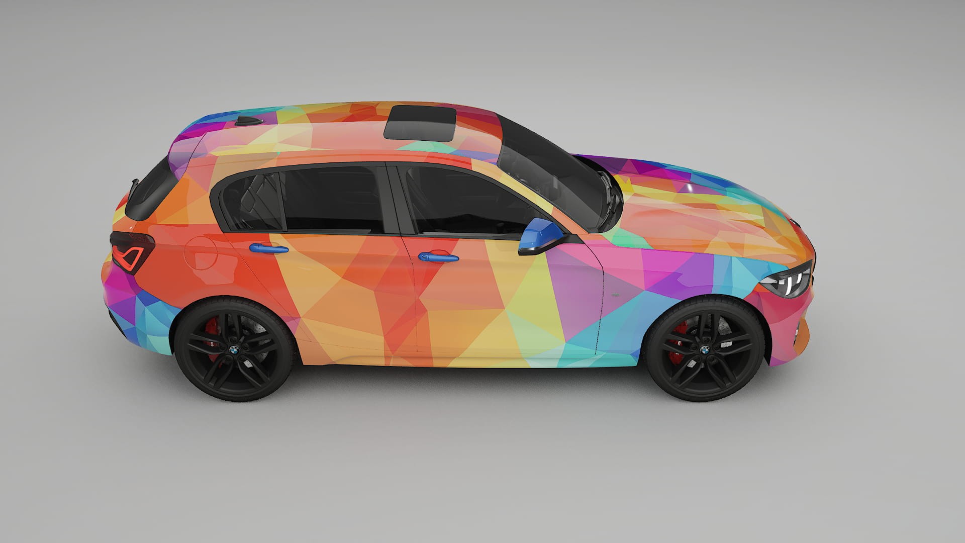 BMW 1 F20 facelift VECTOR VIBE – Designový Wrap PPF Fólie na auto - tisknutelný polyuretan
