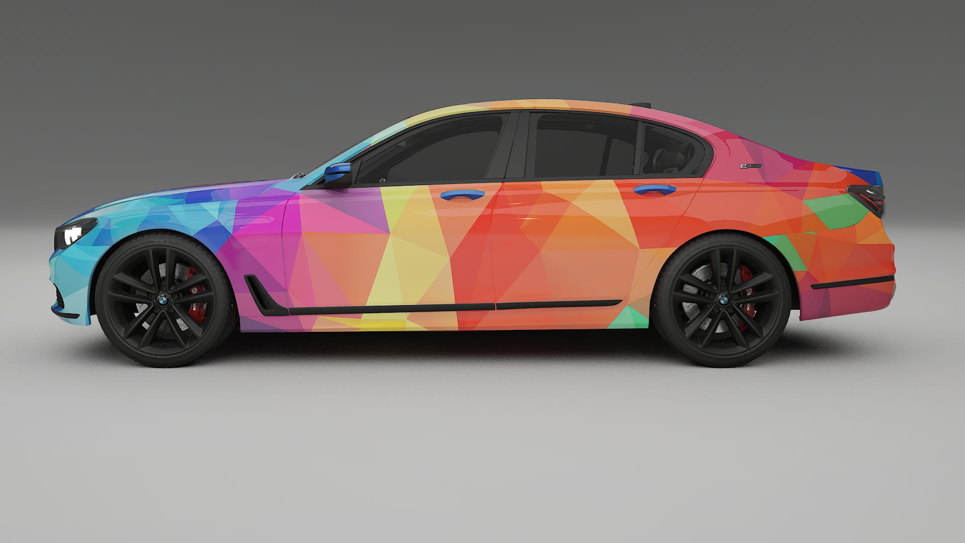 BMW 7 G11 G12 facelift VECTOR VIBE – Designový Wrap PPF Fólie na auto - tisknutelný polyuretan