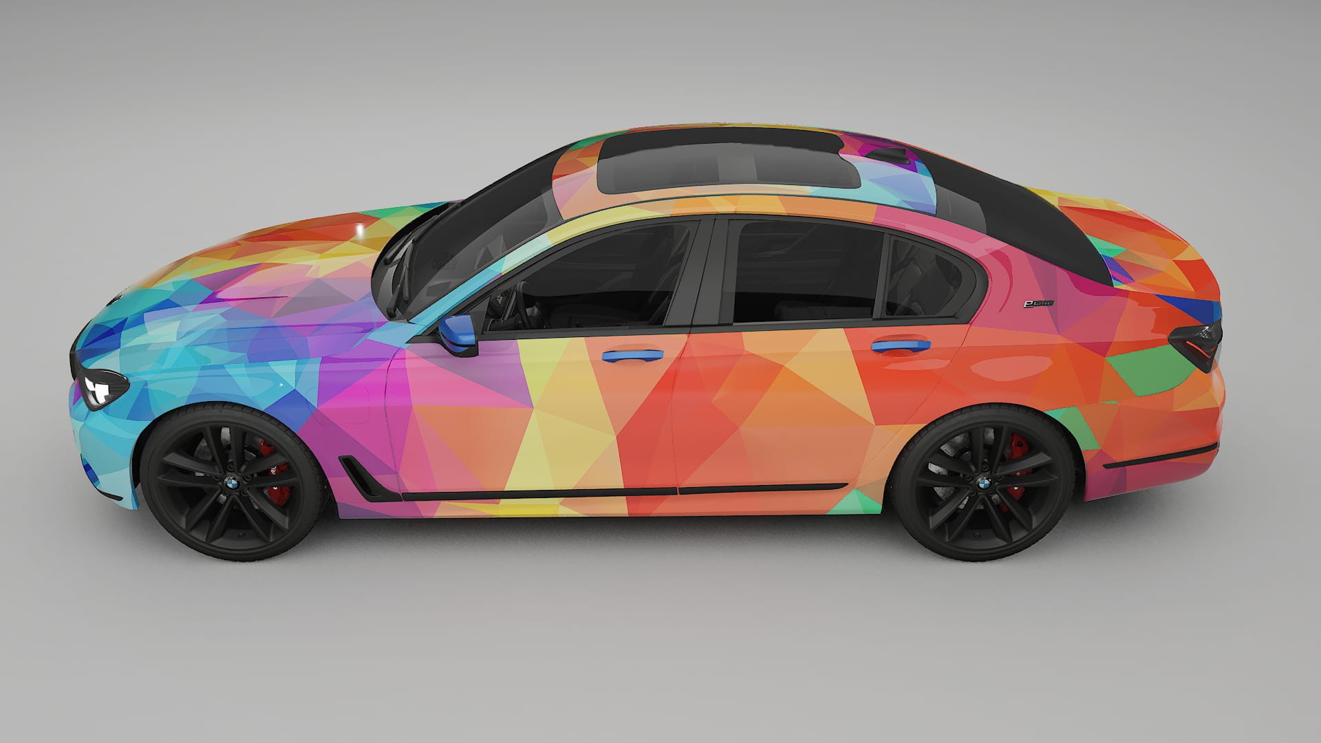 BMW 7 G11 G12 facelift VECTOR VIBE – Designový Wrap PPF Fólie na auto - tisknutelný polyuretan