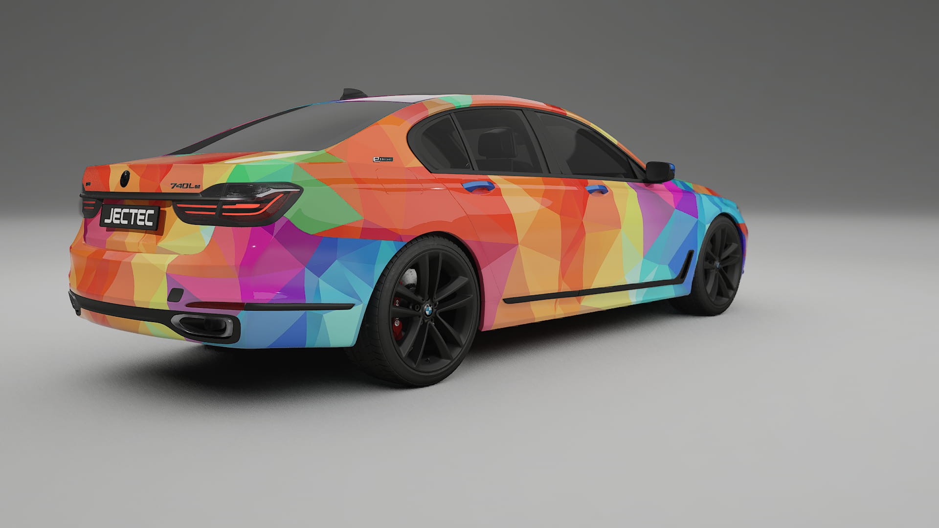 BMW 7 G11 G12 facelift VECTOR VIBE – Designový Wrap PPF Fólie na auto - tisknutelný polyuretan