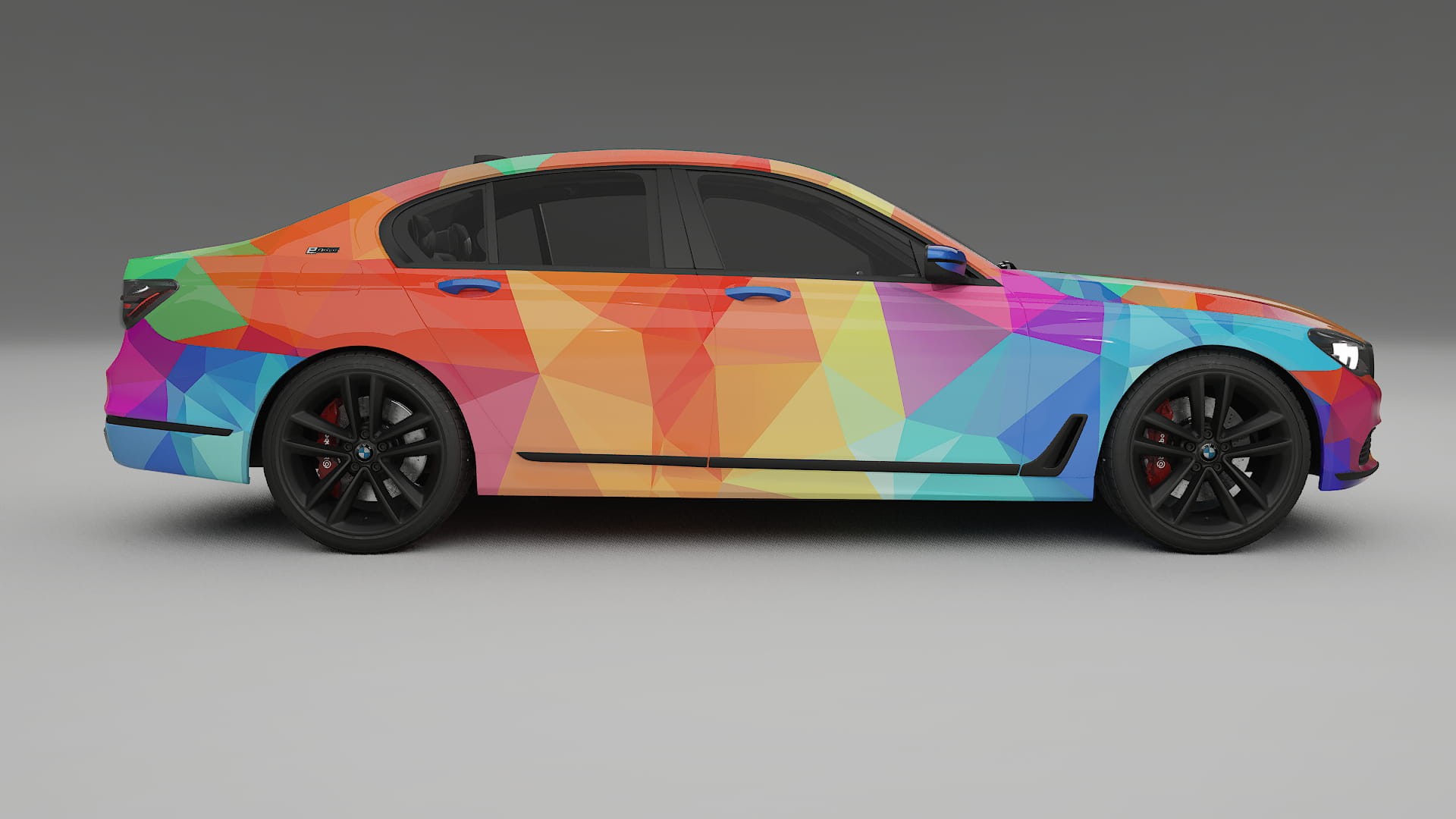BMW 7 G11 G12 facelift VECTOR VIBE – Designový Wrap PPF Fólie na auto - tisknutelný polyuretan