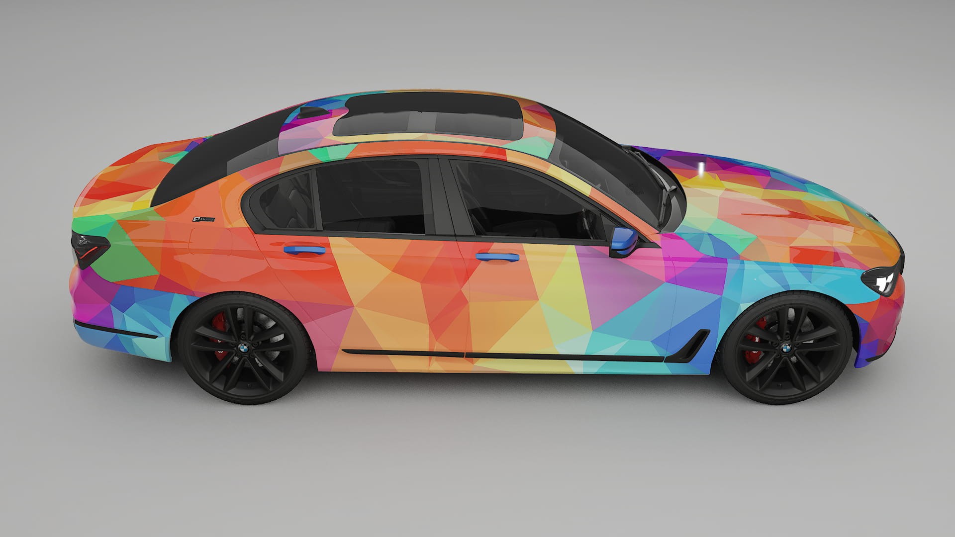 BMW 7 G11 G12 facelift VECTOR VIBE – Designový Wrap PPF Fólie na auto - tisknutelný polyuretan