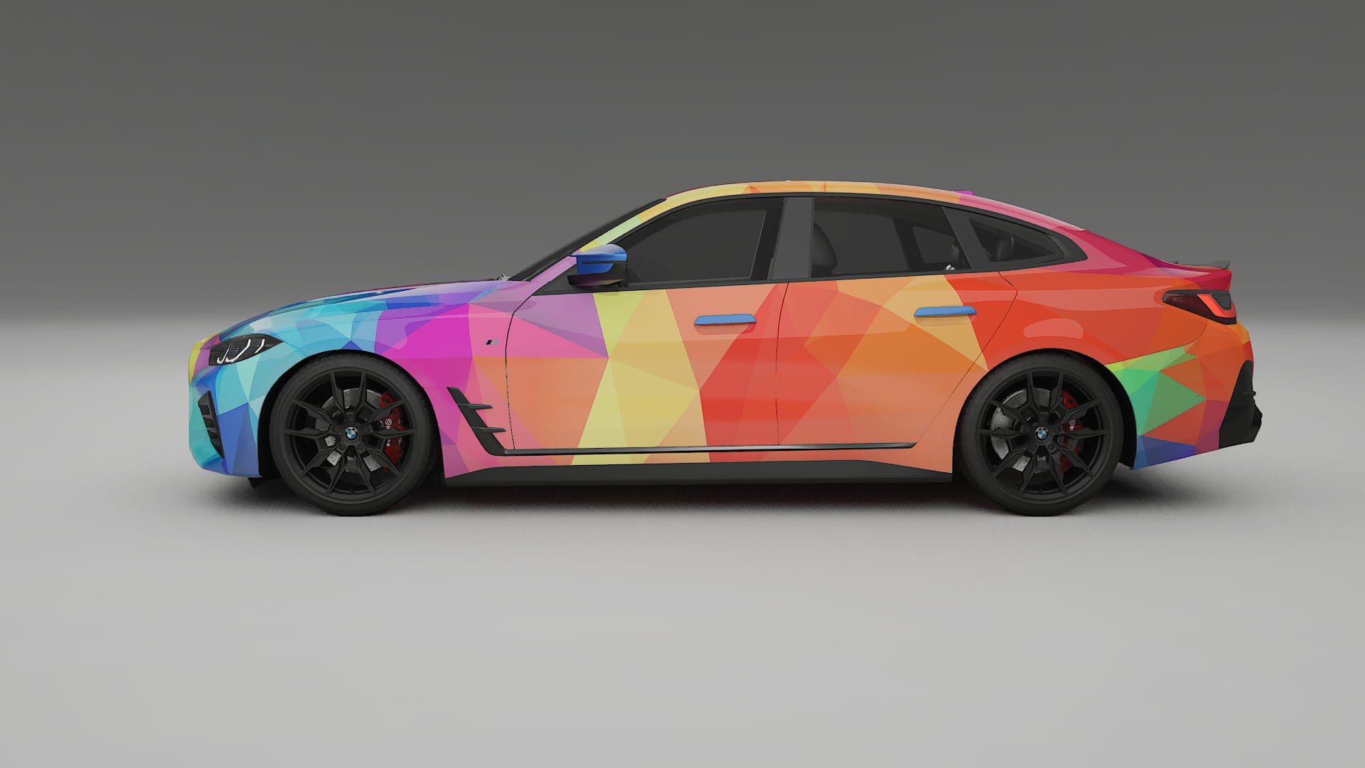 BMW I4 G26 M-Package VECTOR VIBE – Designový Wrap PPF Fólie na auto - tisknutelný polyuretan
