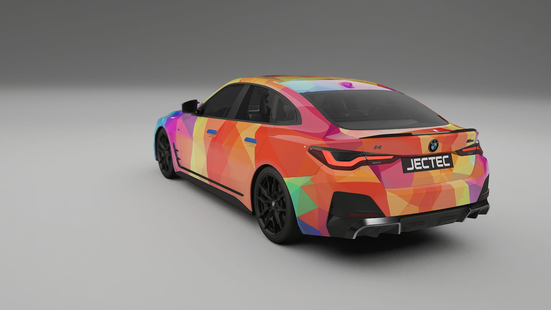 BMW I4 G26 M-Package VECTOR VIBE – Designový Wrap PPF Fólie na auto - tisknutelný polyuretan