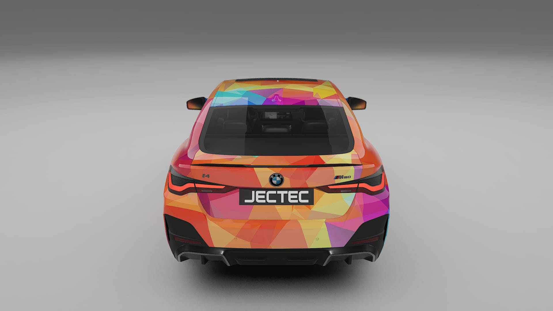 BMW I4 G26 M-Package VECTOR VIBE – Designový Wrap PPF Fólie na auto - tisknutelný polyuretan