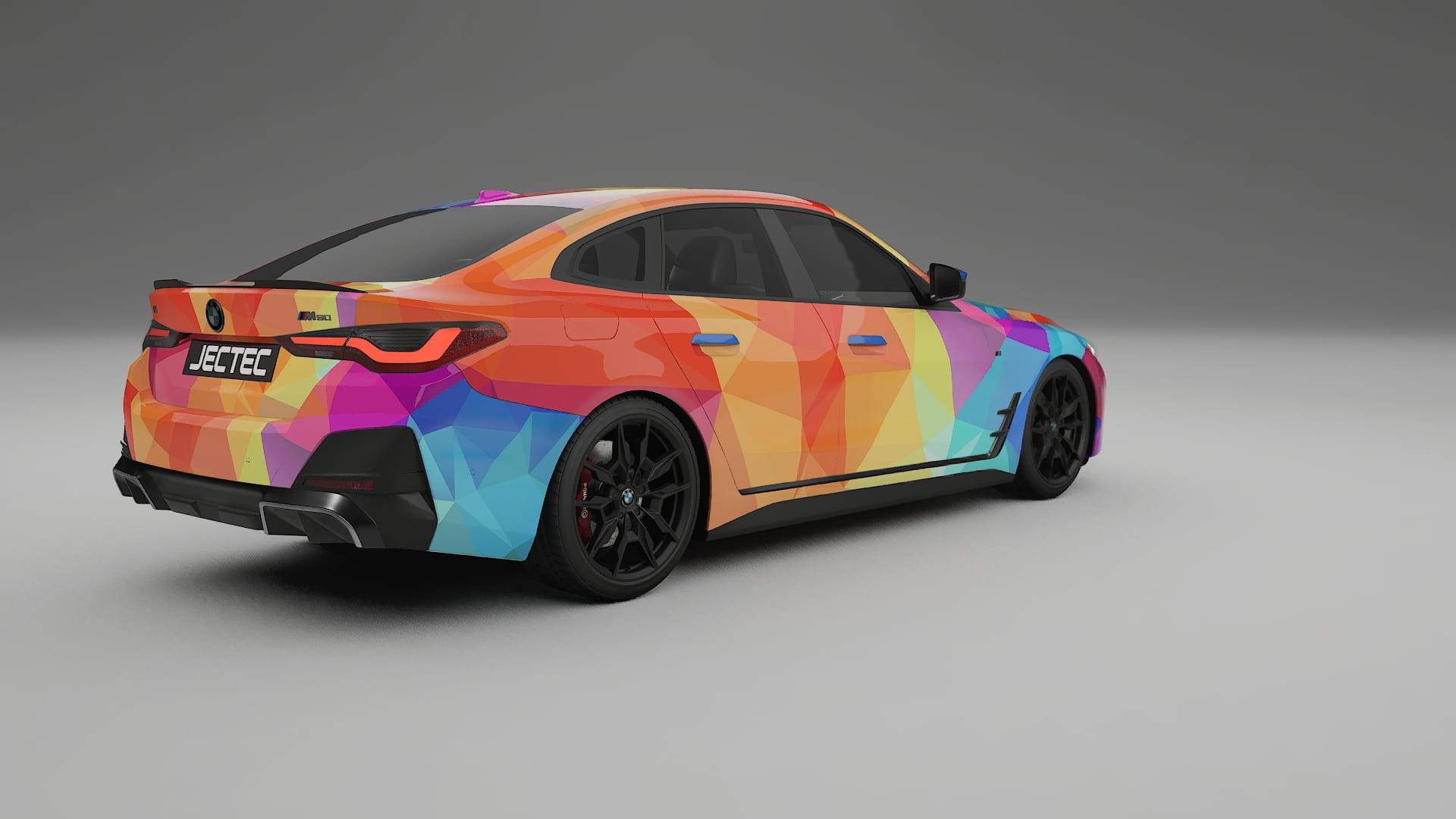 BMW I4 G26 M-Package VECTOR VIBE – Designový Wrap PPF Fólie na auto - tisknutelný polyuretan
