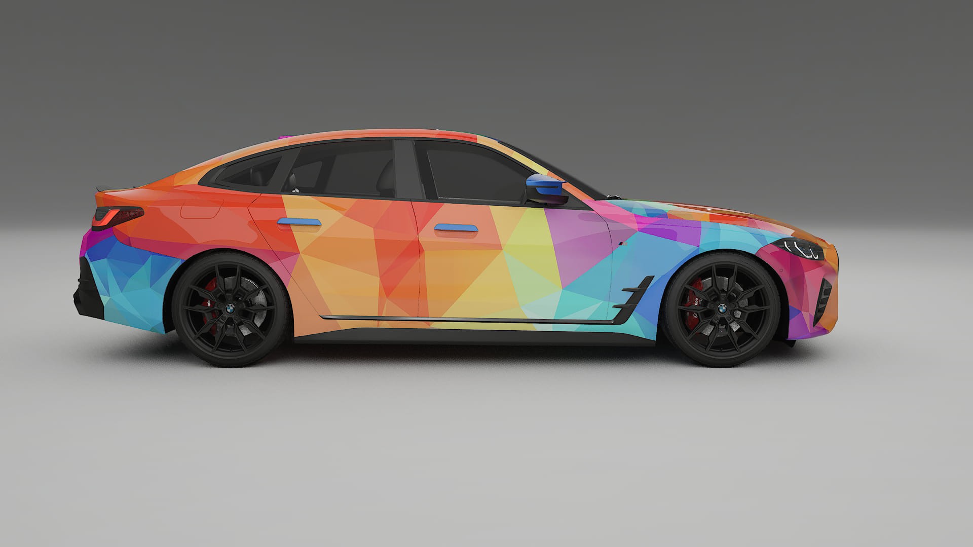 BMW I4 G26 M-Package VECTOR VIBE – Designový Wrap PPF Fólie na auto - tisknutelný polyuretan