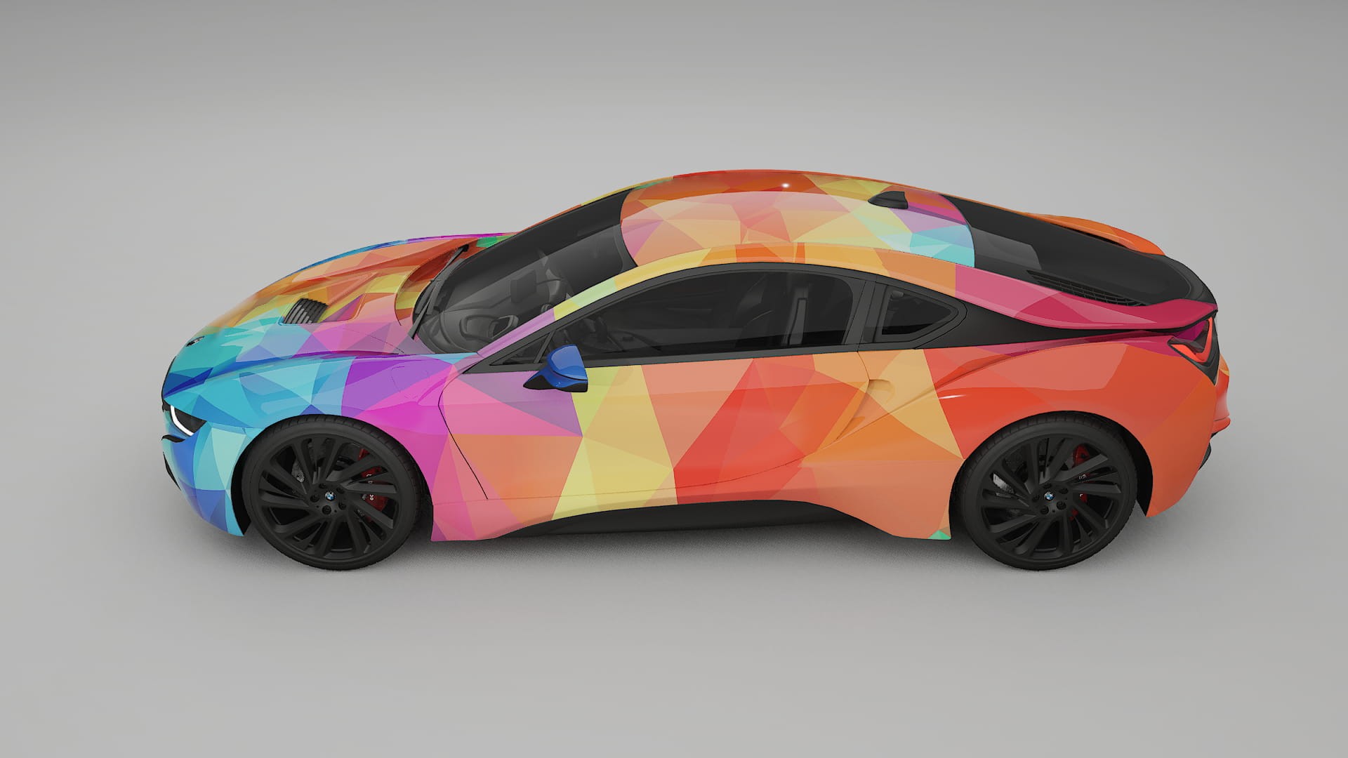 BMW I8 I12 VECTOR VIBE – Designový Wrap PPF Fólie na auto - tisknutelný polyuretan
