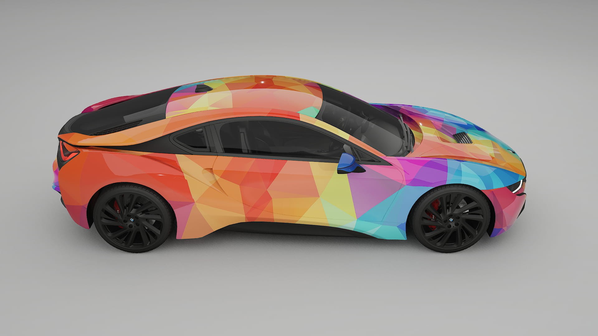 BMW I8 I12 VECTOR VIBE – Designový Wrap PPF Fólie na auto - tisknutelný polyuretan