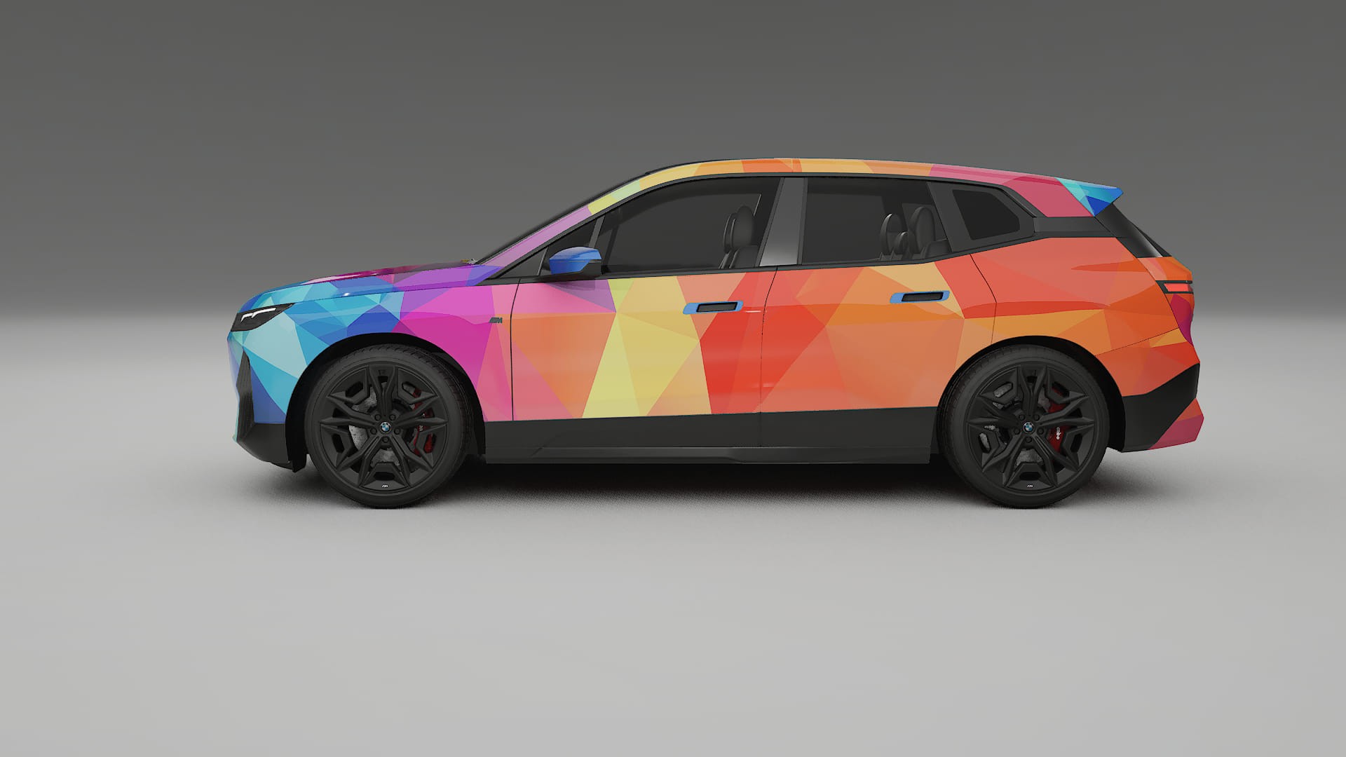 BMW iX M60 VECTOR VIBE – Designový Wrap PPF Fólie na auto - tisknutelný polyuretan