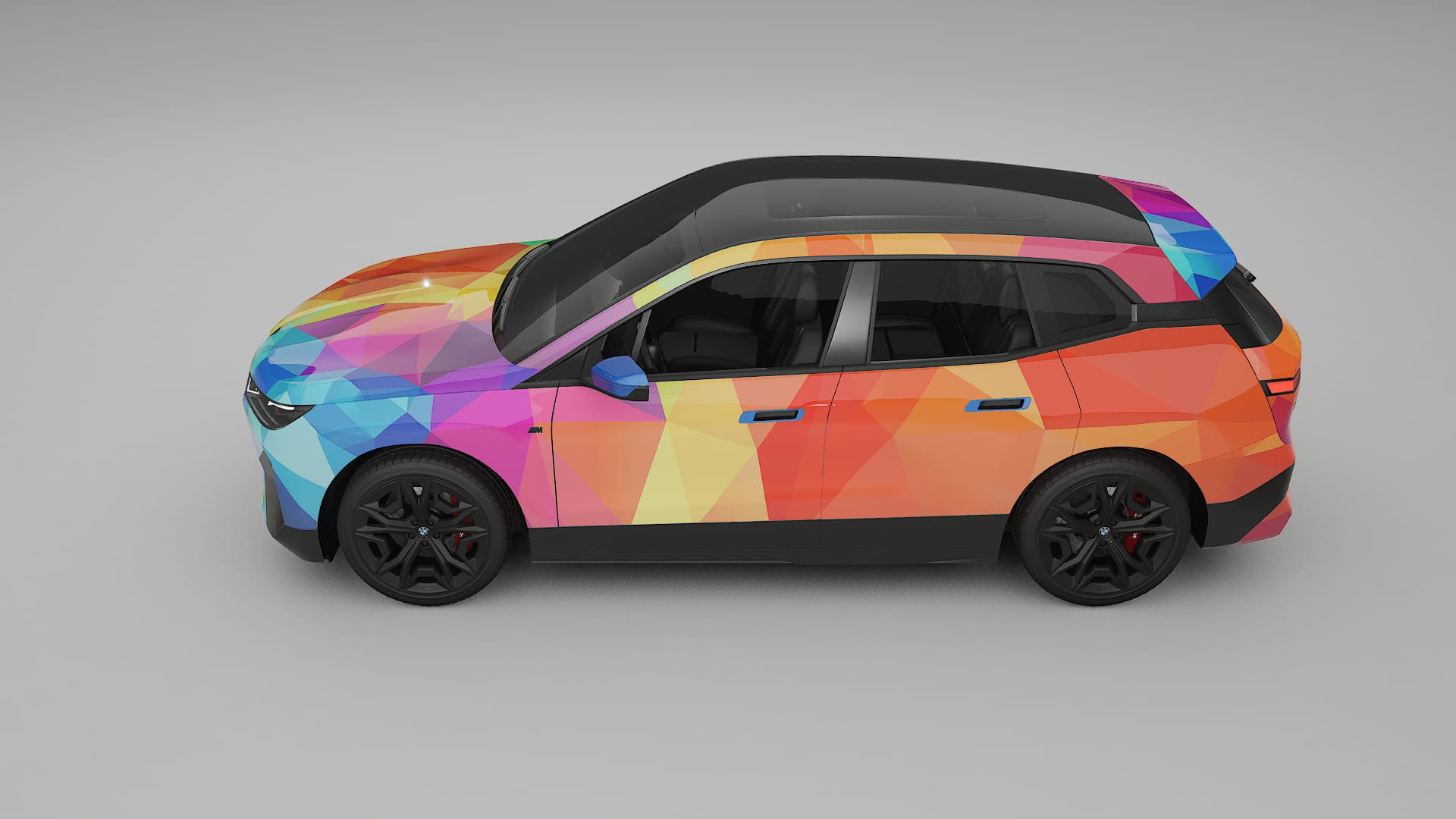 BMW iX M60 VECTOR VIBE – Designový Wrap PPF Fólie na auto - tisknutelný polyuretan