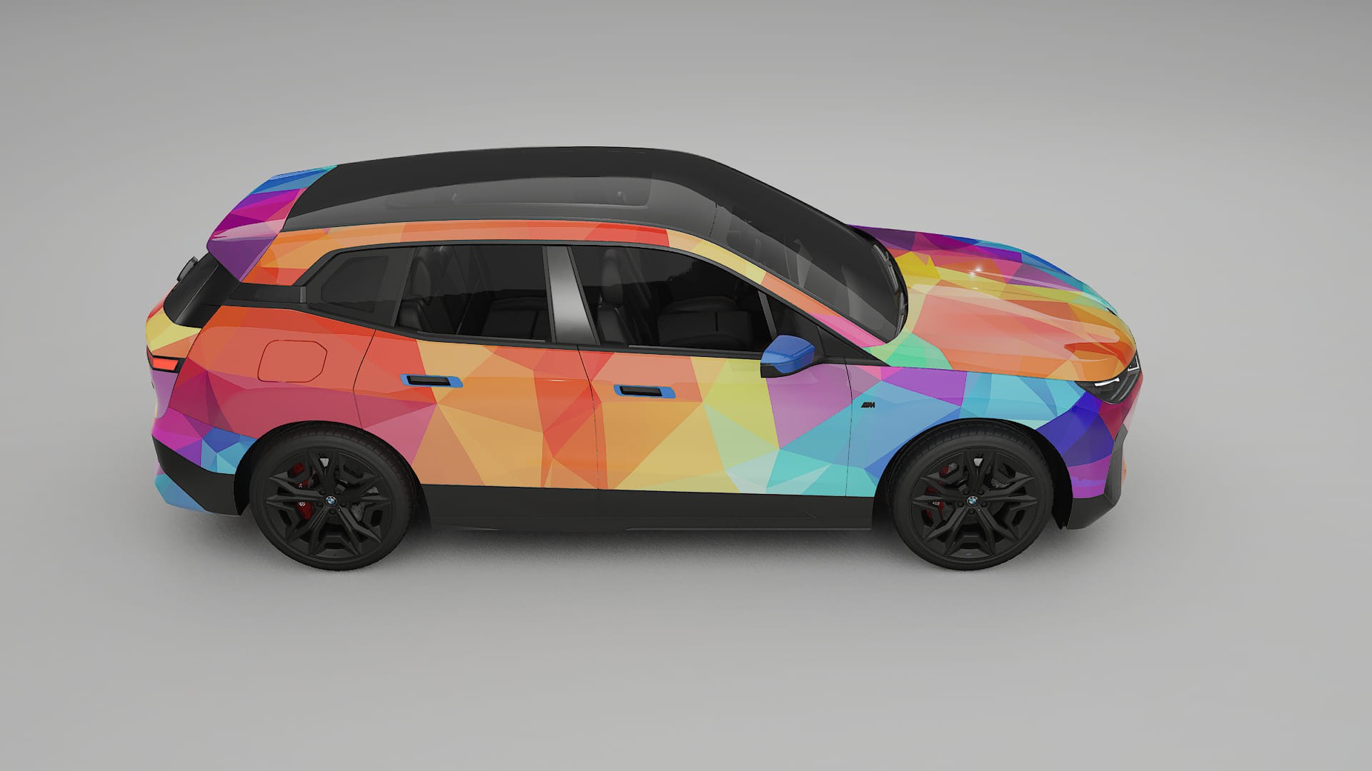BMW iX M60 VECTOR VIBE – Designový Wrap PPF Fólie na auto - tisknutelný polyuretan