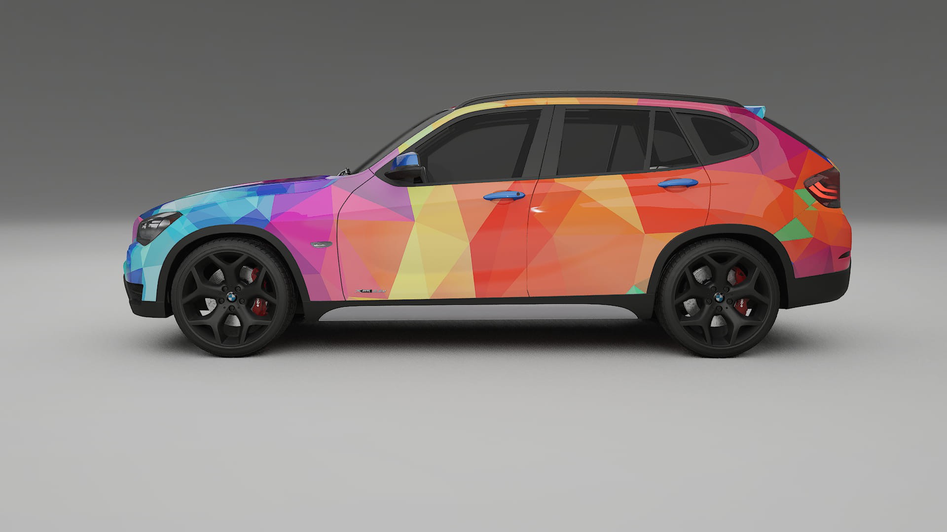 BMW X1 E84 VECTOR VIBE – Designový Wrap PPF Fólie na auto - tisknutelný polyuretan