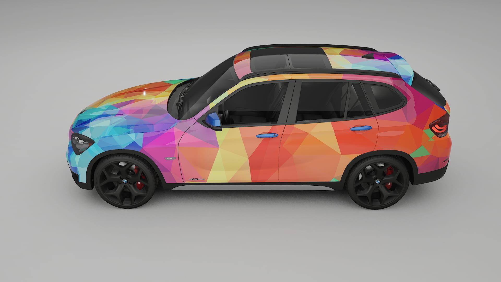 BMW X1 E84 VECTOR VIBE – Designový Wrap PPF Fólie na auto - tisknutelný polyuretan