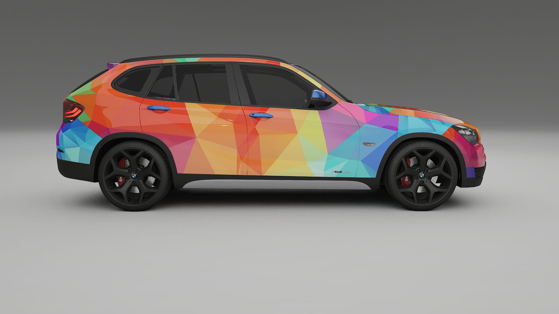 BMW X1 E84 VECTOR VIBE – Designový Wrap PPF Fólie na auto - tisknutelný polyuretan
