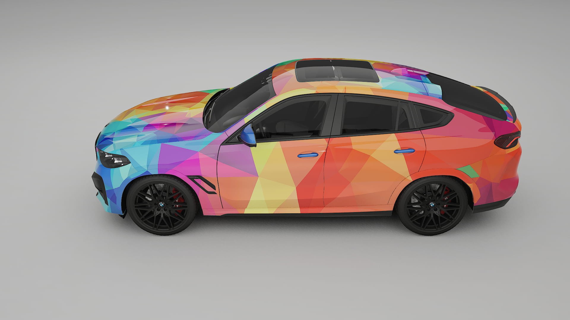 BMW X6 F96 Competition VECTOR VIBE – Designový Wrap PPF Fólie na auto - tisknutelný polyuretan