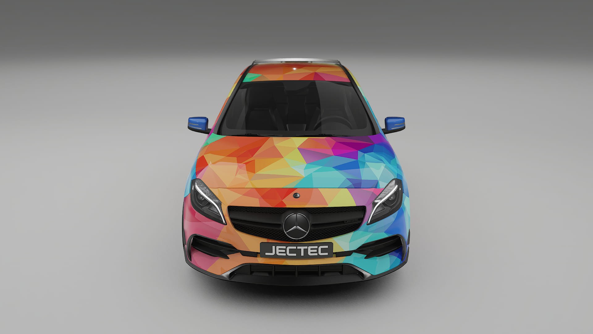 Mercedes A45 AMG W176 VECTOR VIBE – Designový Wrap PPF Fólie na auto - tisknutelný polyuretan