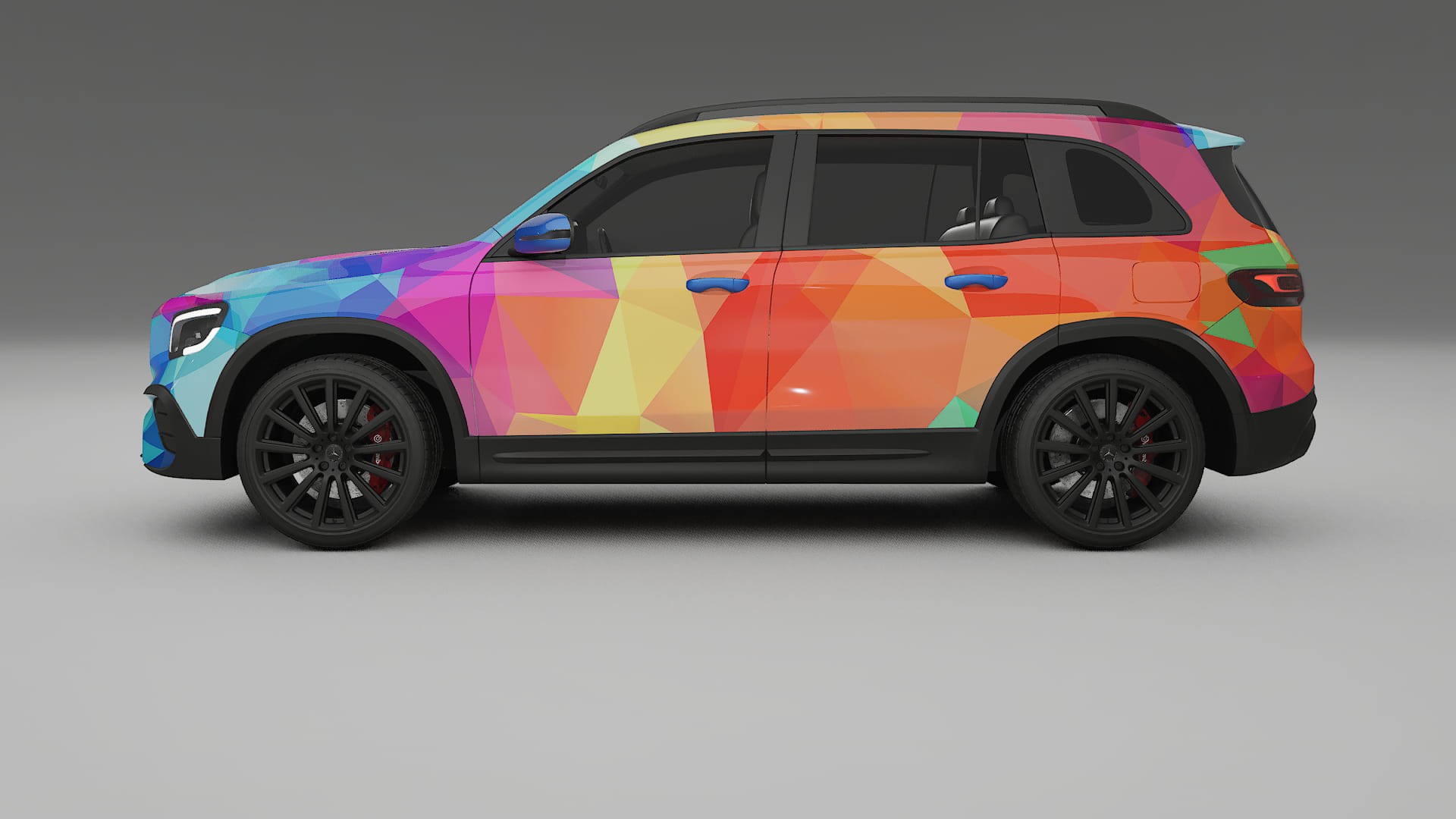 Mercedes AMG GLB VECTOR VIBE – Designový Wrap PPF Fólie na auto - tisknutelný polyuretan