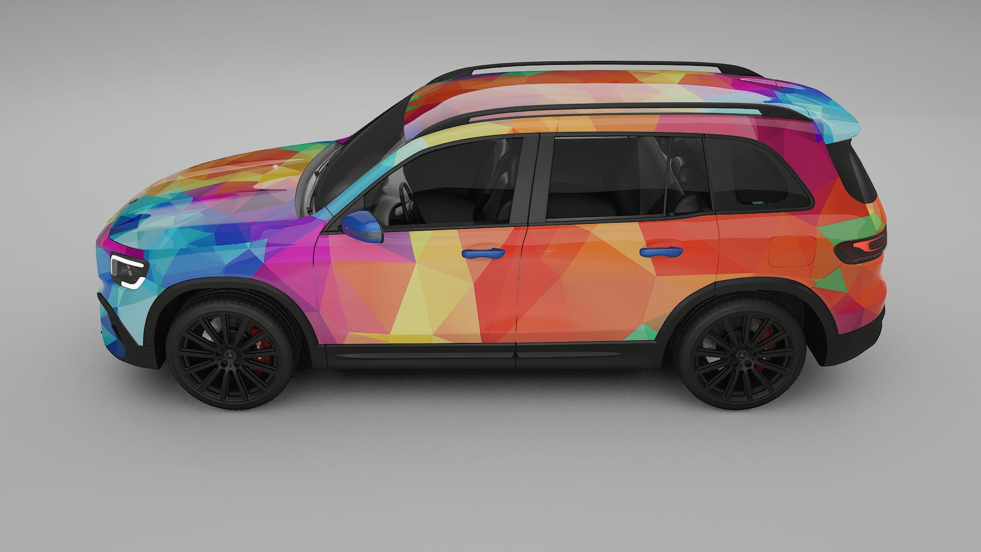 Mercedes AMG GLB VECTOR VIBE – Designový Wrap PPF Fólie na auto - tisknutelný polyuretan