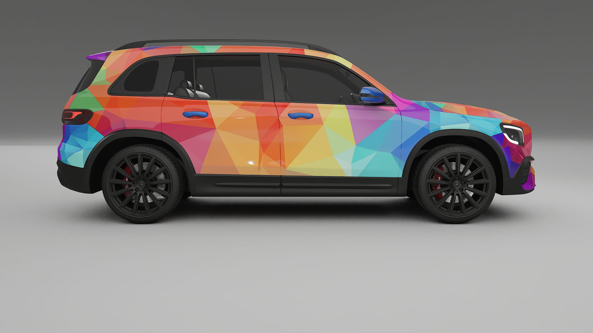 Mercedes AMG GLB VECTOR VIBE – Designový Wrap PPF Fólie na auto - tisknutelný polyuretan