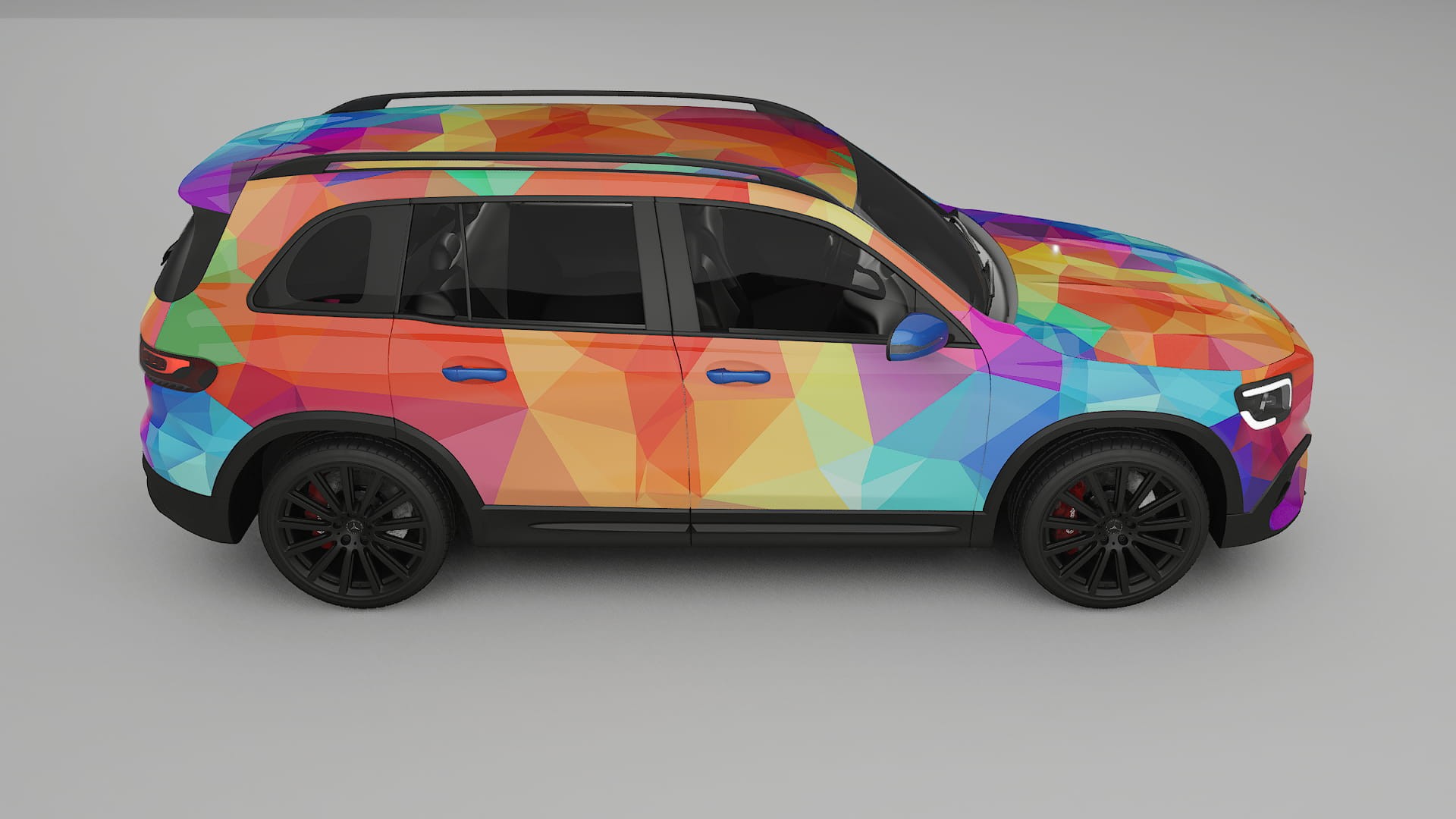 Mercedes AMG GLB VECTOR VIBE – Designový Wrap PPF Fólie na auto - tisknutelný polyuretan