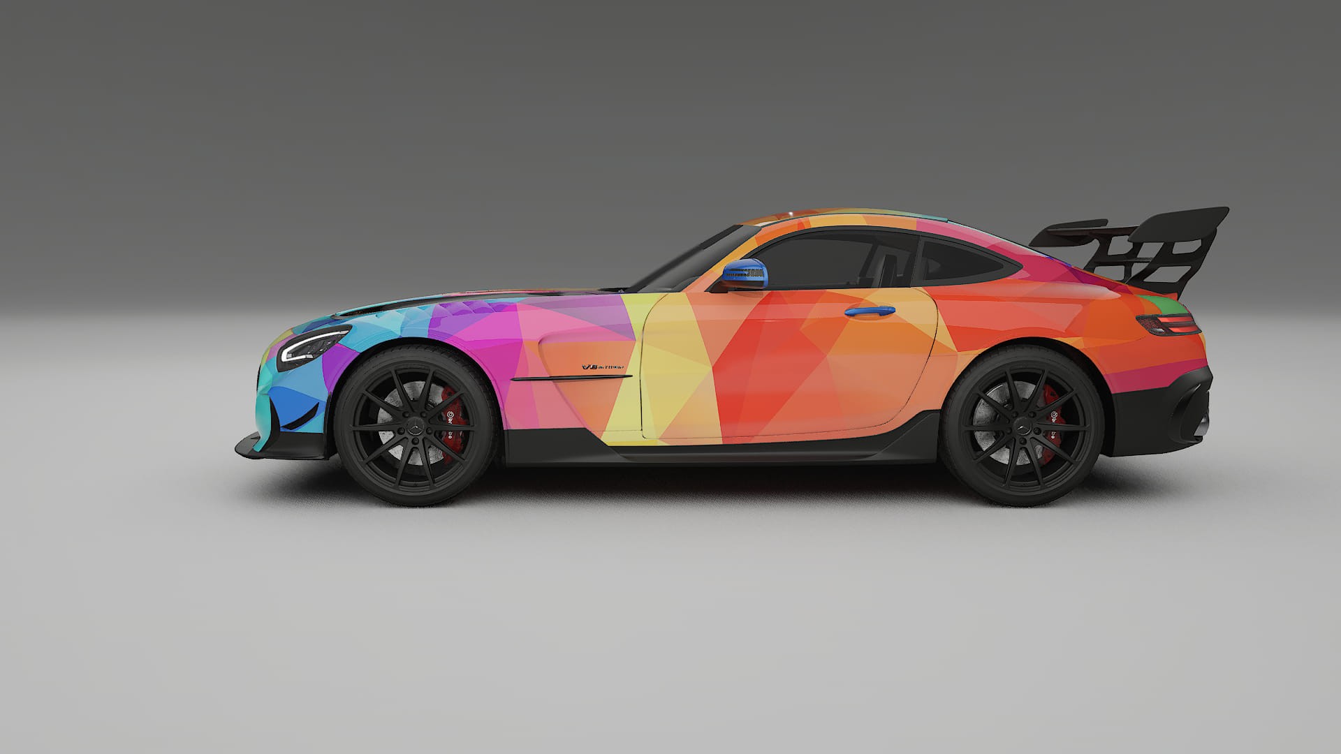 Mercedes AMG GT Black Series C192 Coupe VECTOR VIBE – Designový Wrap PPF Fólie na auto - tisknutelný polyuretan