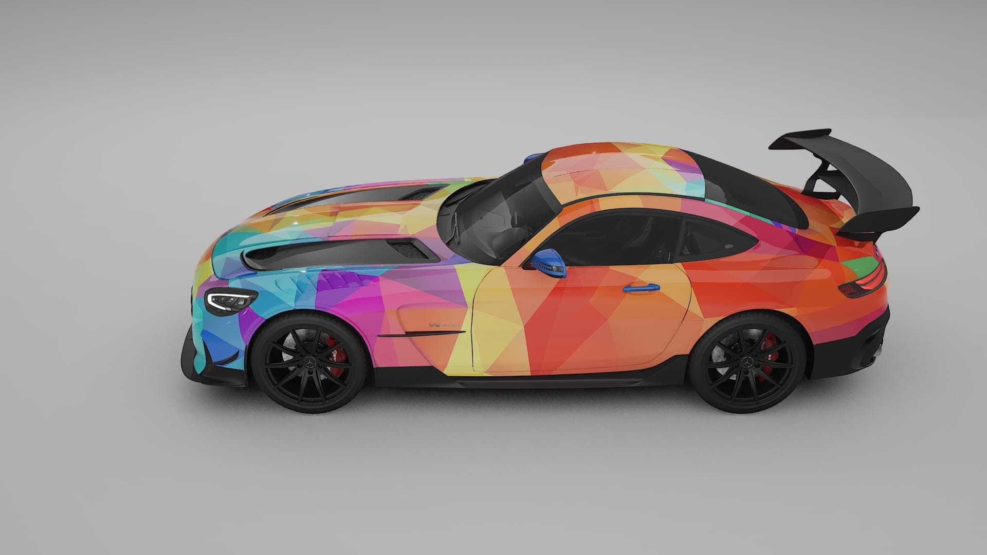 Mercedes AMG GT Black Series C192 Coupe VECTOR VIBE – Designový Wrap PPF Fólie na auto - tisknutelný polyuretan