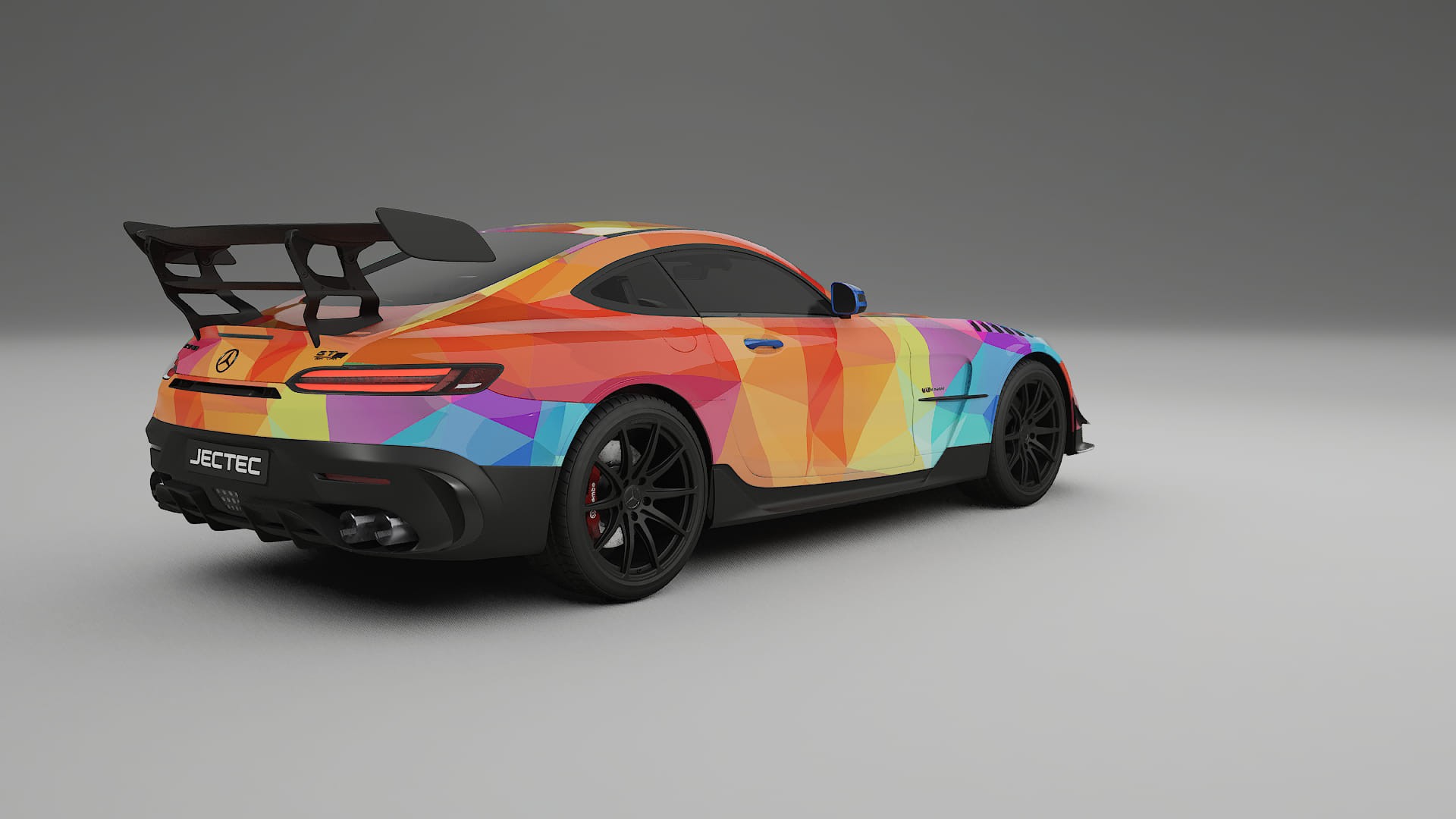 Mercedes AMG GT Black Series C192 Coupe VECTOR VIBE – Designový Wrap PPF Fólie na auto - tisknutelný polyuretan