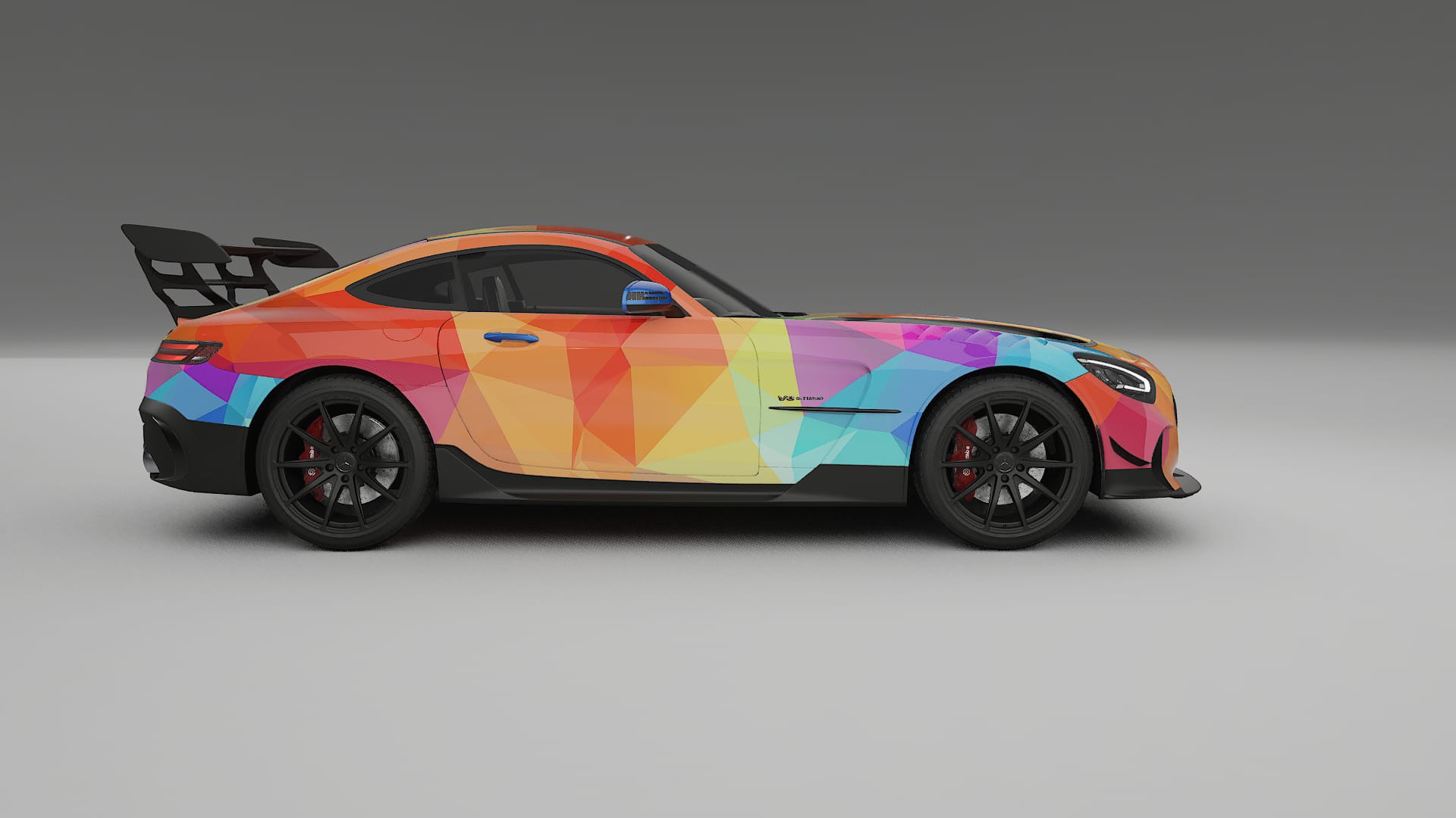 Mercedes AMG GT Black Series C192 Coupe VECTOR VIBE – Designový Wrap PPF Fólie na auto - tisknutelný polyuretan