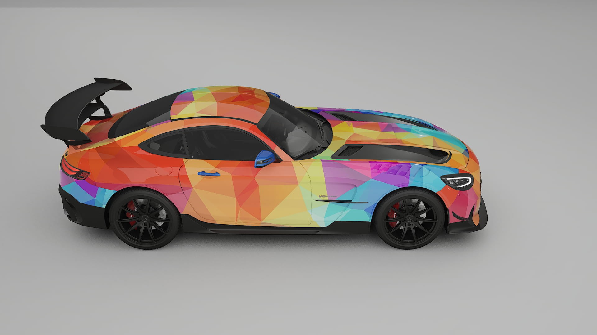 Mercedes AMG GT Black Series C192 Coupe VECTOR VIBE – Designový Wrap PPF Fólie na auto - tisknutelný polyuretan