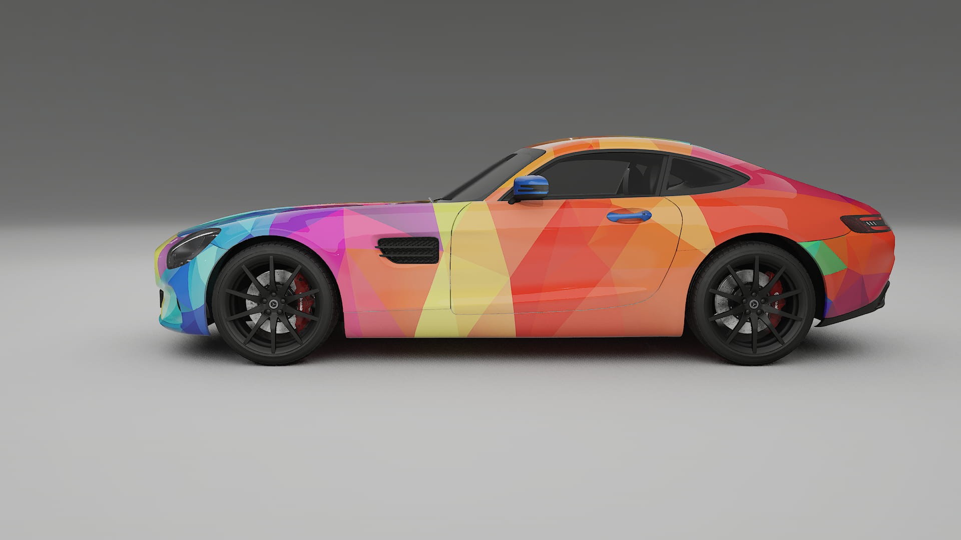 Mercedes AMG GT C190 Coupe VECTOR VIBE – Designový Wrap PPF Fólie na auto - tisknutelný polyuretan