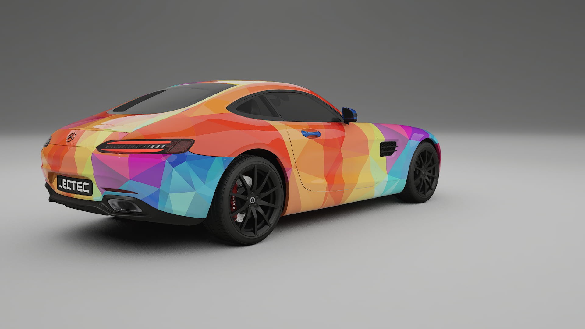 Mercedes AMG GT C190 Coupe VECTOR VIBE – Designový Wrap PPF Fólie na auto - tisknutelný polyuretan