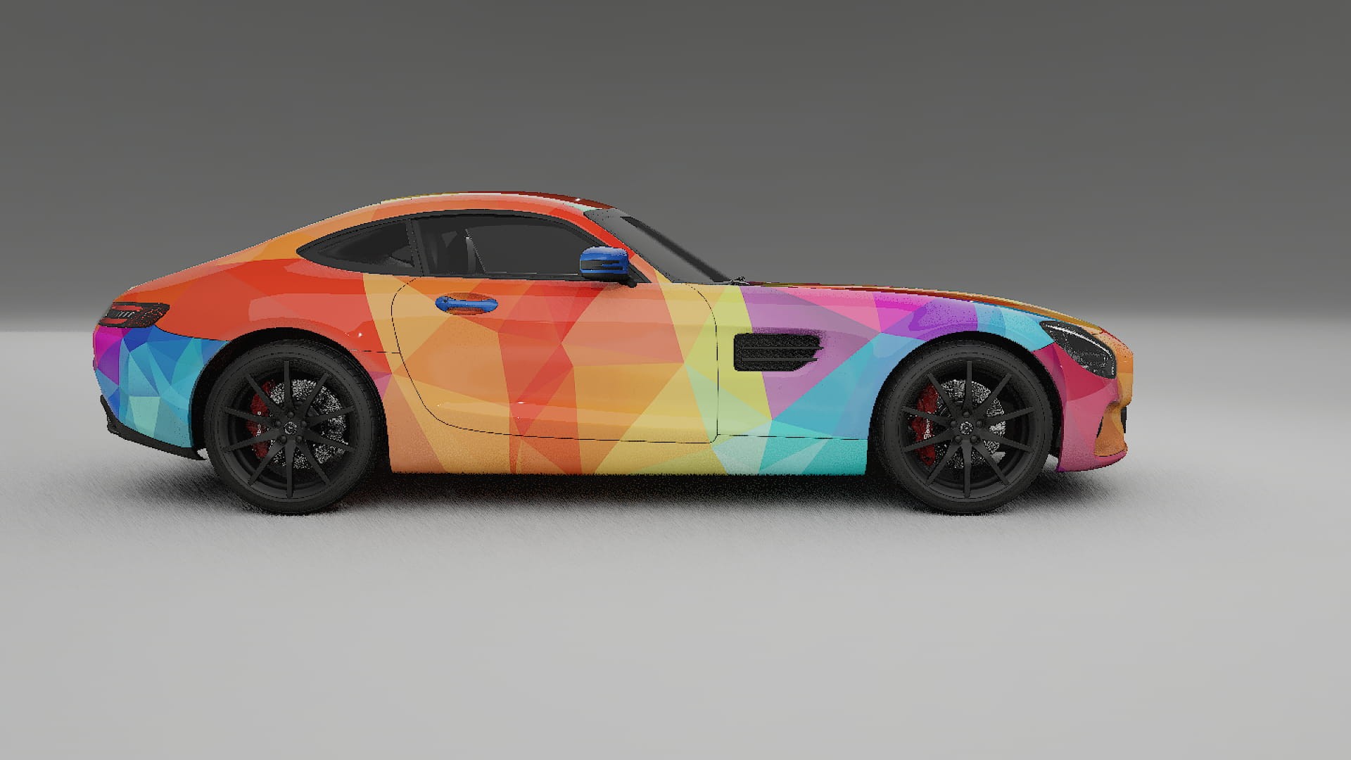 Mercedes AMG GT C190 Coupe VECTOR VIBE – Designový Wrap PPF Fólie na auto - tisknutelný polyuretan